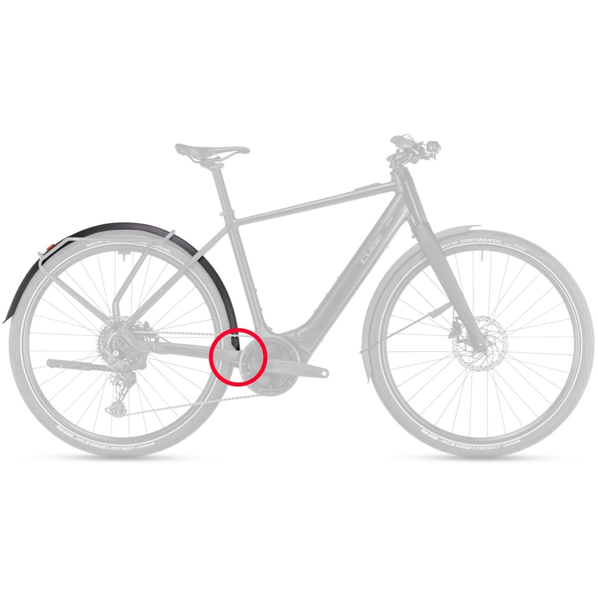 cube e bike mudguards Cube ACID Mudguard Set Editor Hybrid 60 28'' BB Mount 2.0 Black – 99 Bikes