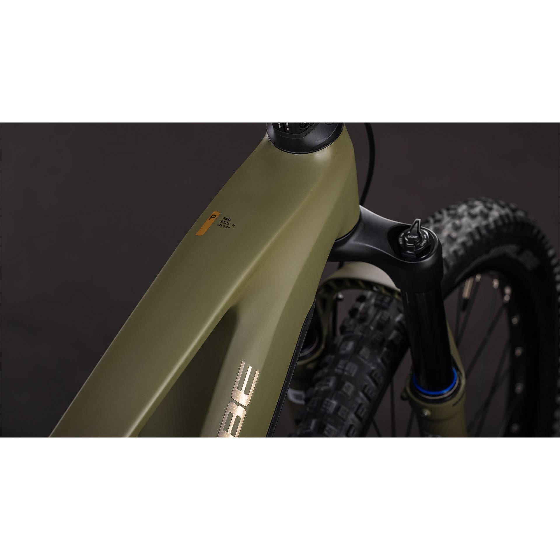 Cube Stereo Hybrid ONE44 Pro 800 Electric Trail Bike Dustyolive'n'Gold