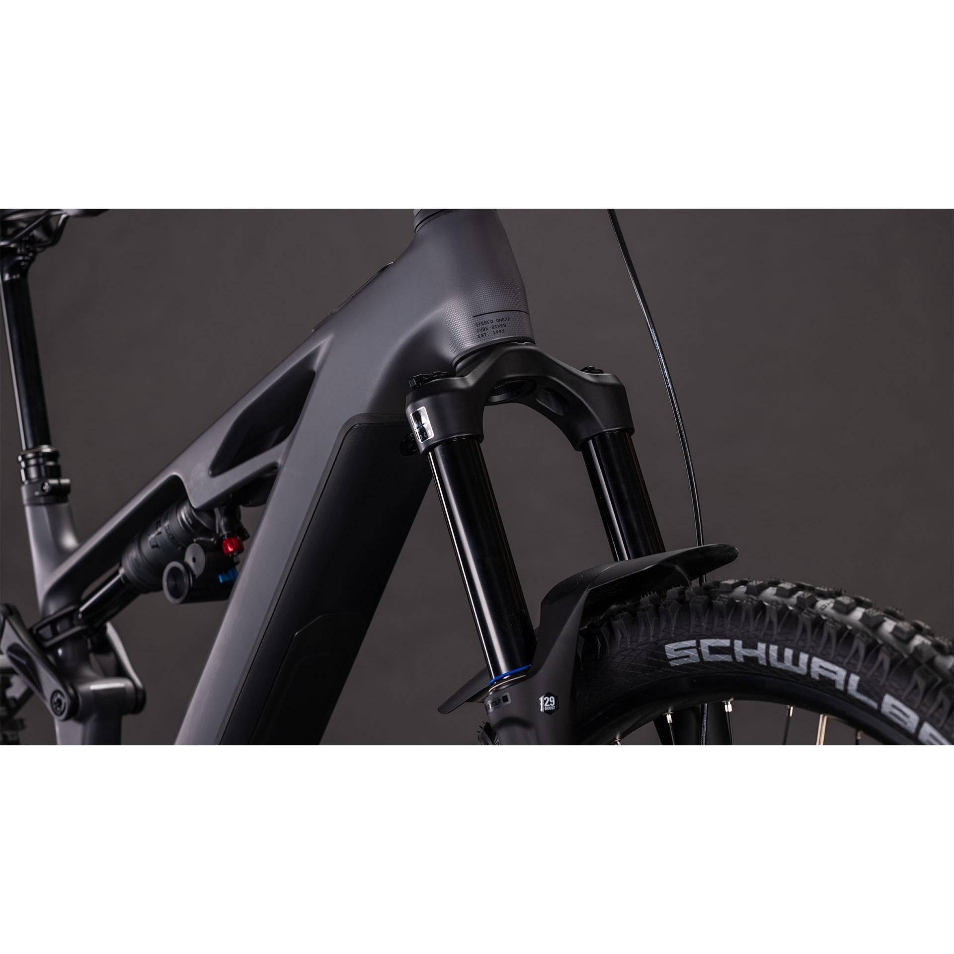 Cube Stereo Hybrid ONE77 HPC Race 800 Electric Enduro Bike Irongrey'n'black