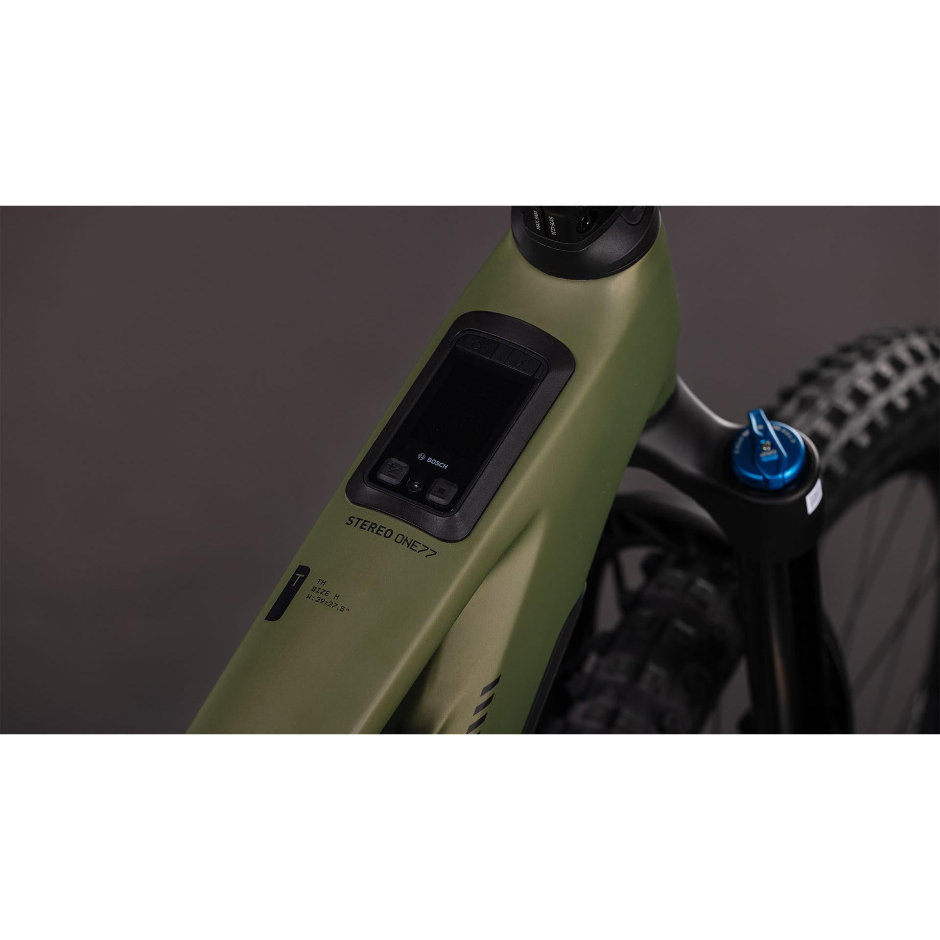 Cube Stereo Hybrid ONE77 HPC TM 800 Electric Enduro Bike Reedgreen'n'M – 99 Bikes