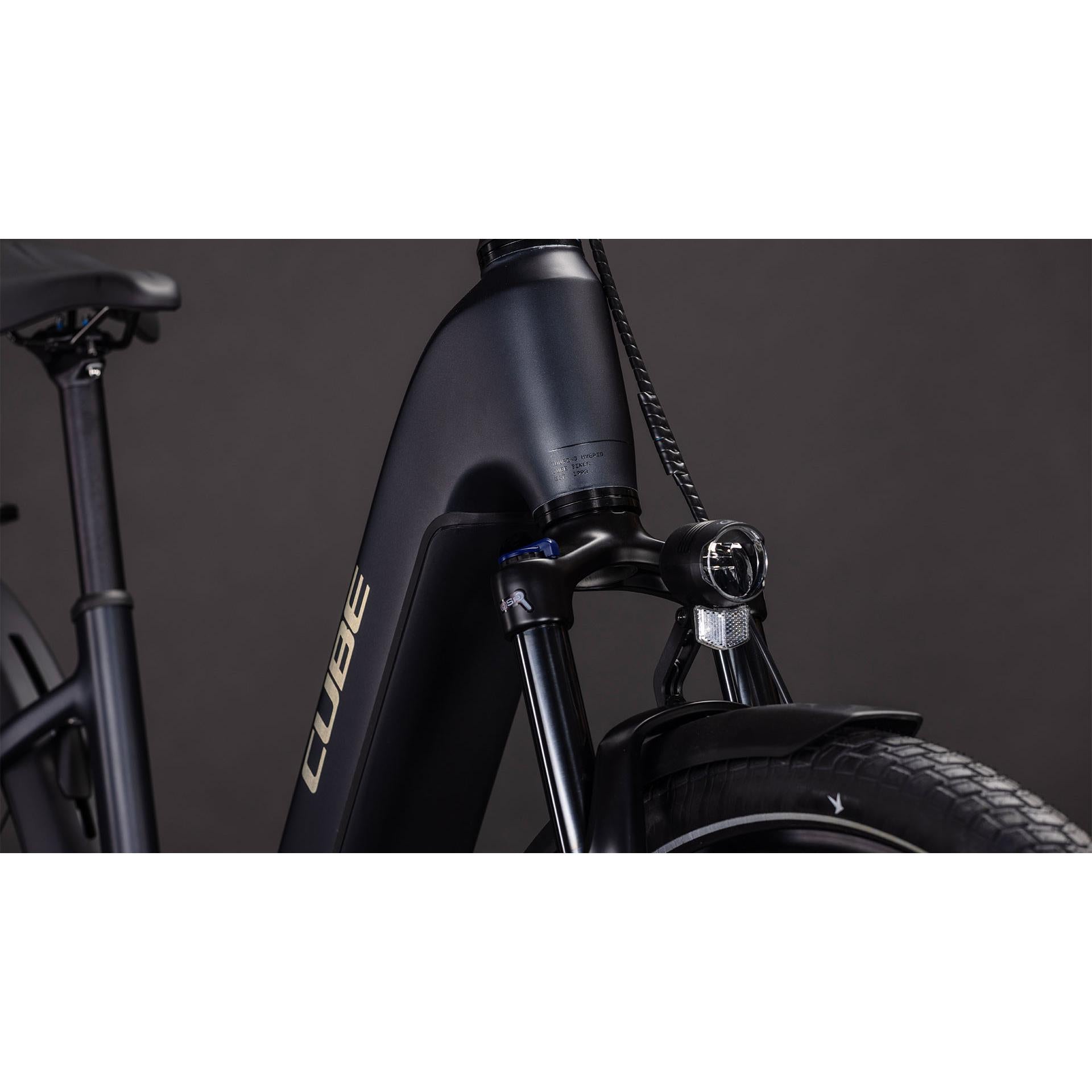 Cube Touring Hybrid ONE Easy Entry 600 Electric Hybrid Bike Coal'n'Chrome