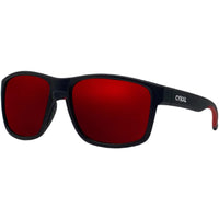 Cykal Pursuit Sunglasses Matte Black - Red Flash Polarised Lens
