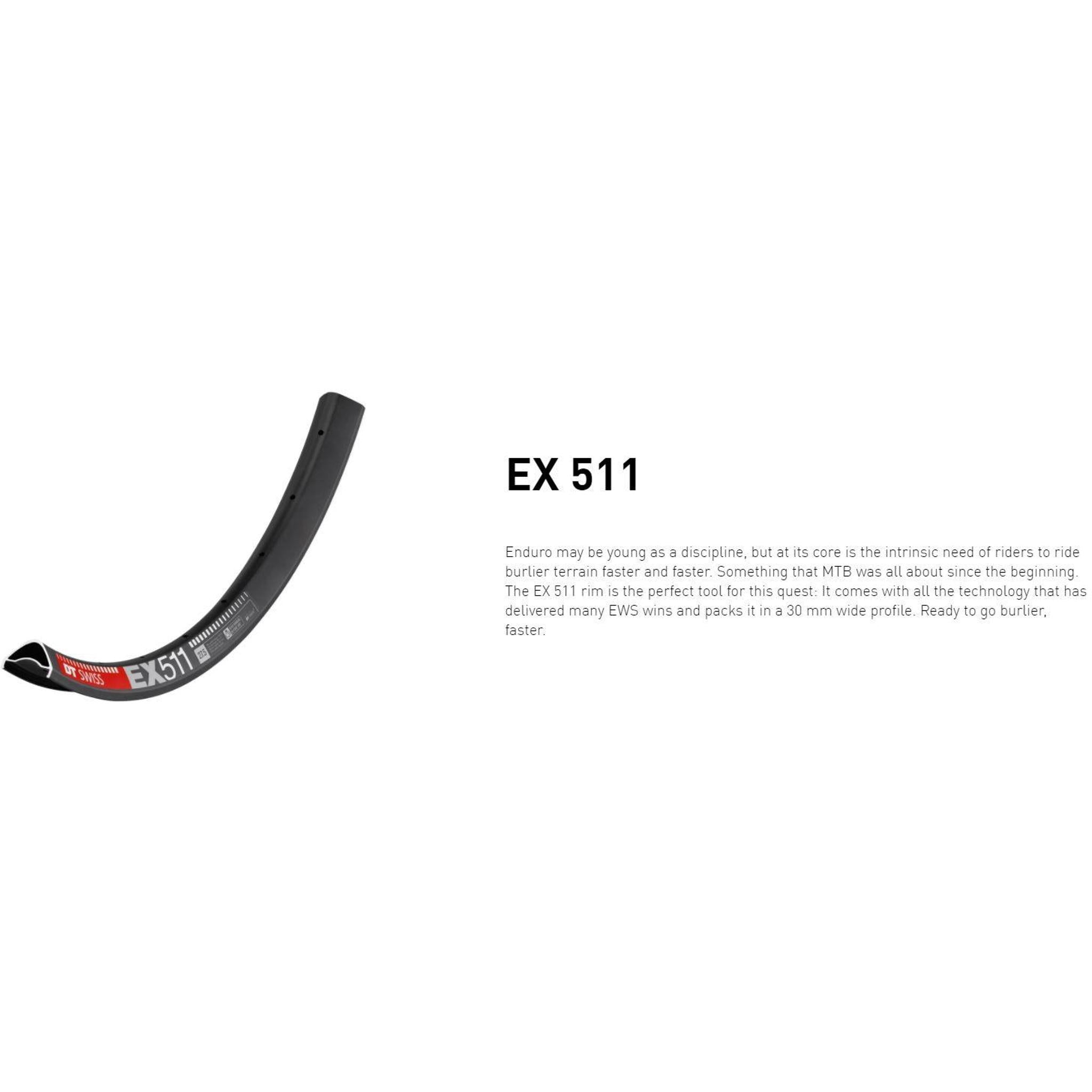 DT Swiss EX 511 32H Enduro MTB Rim 29'' Black