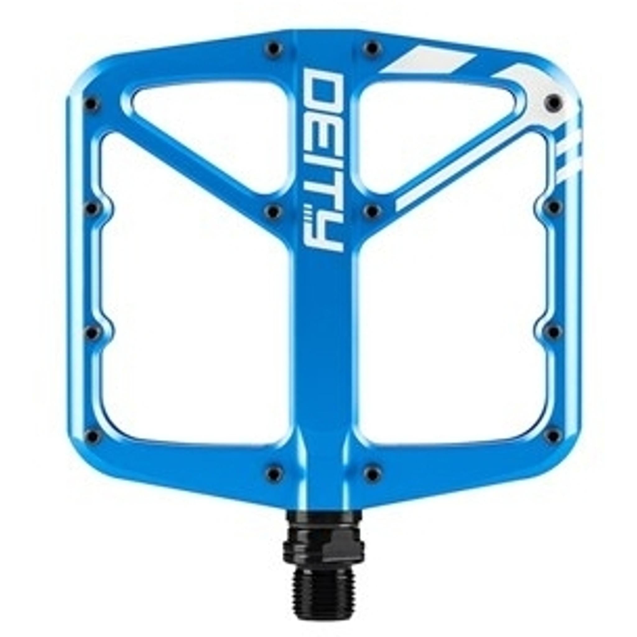 Deity Super Villain Flat MTB Pedals Blue