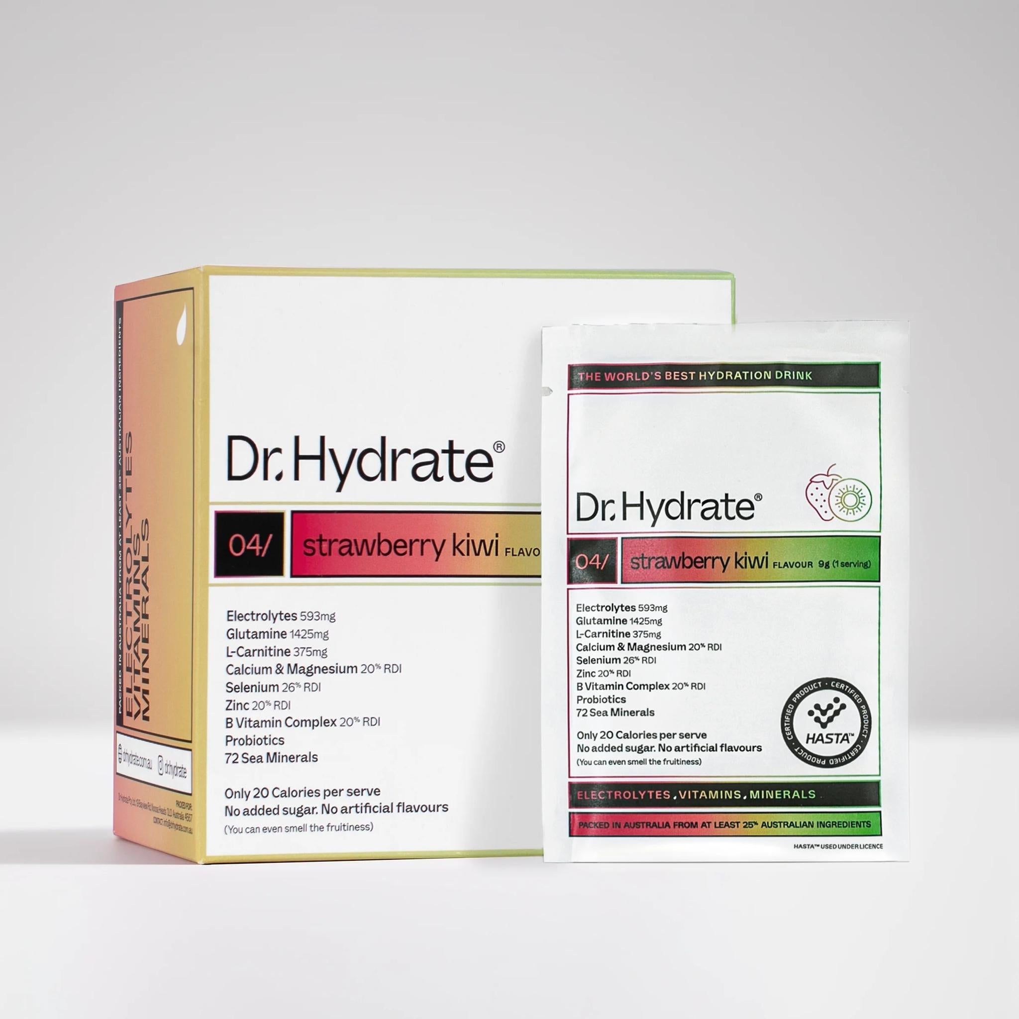 Dr. Hydrate Hydration Mix Sachets (15 x 9g) Strawberry Kiwi