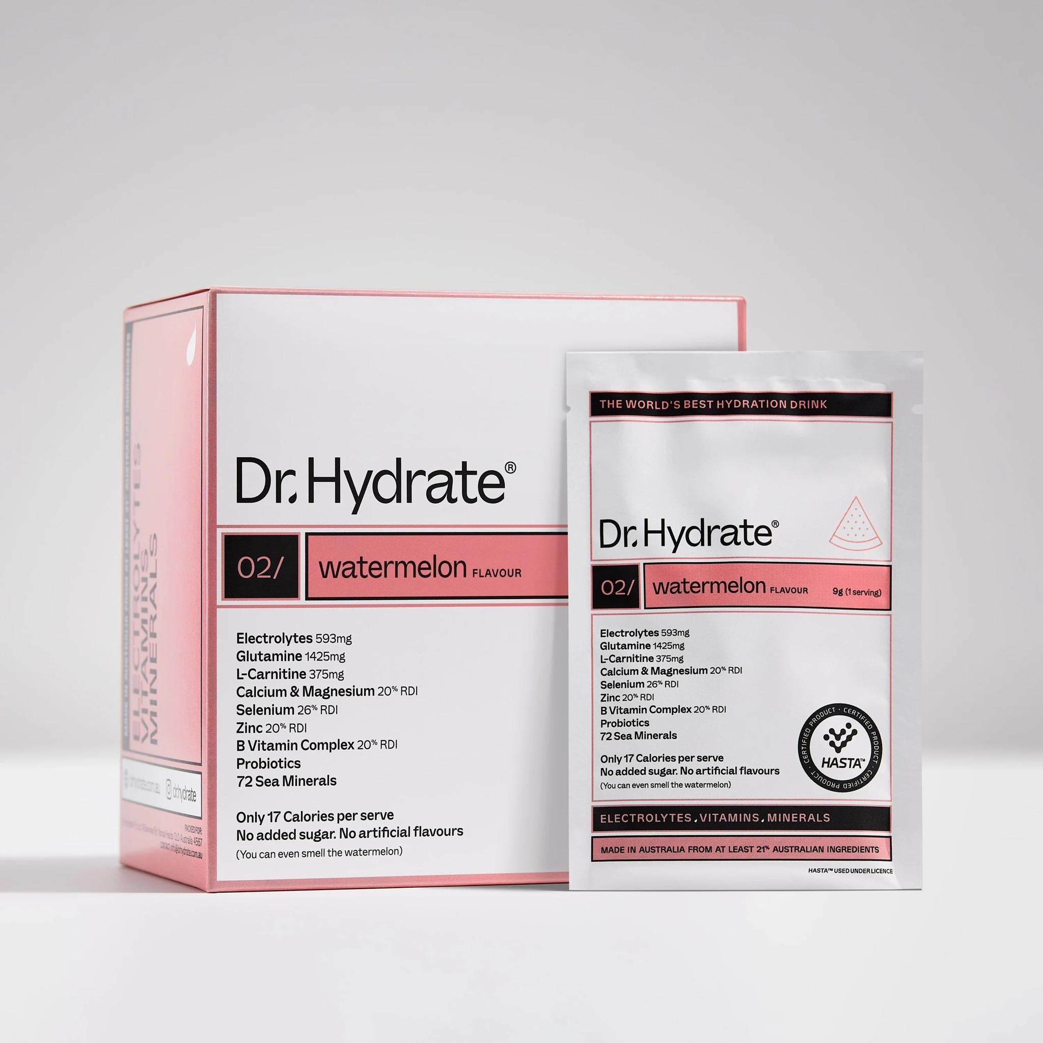 Dr. Hydrate Hydration Mix Sachets (15 x 9g) Watermelon