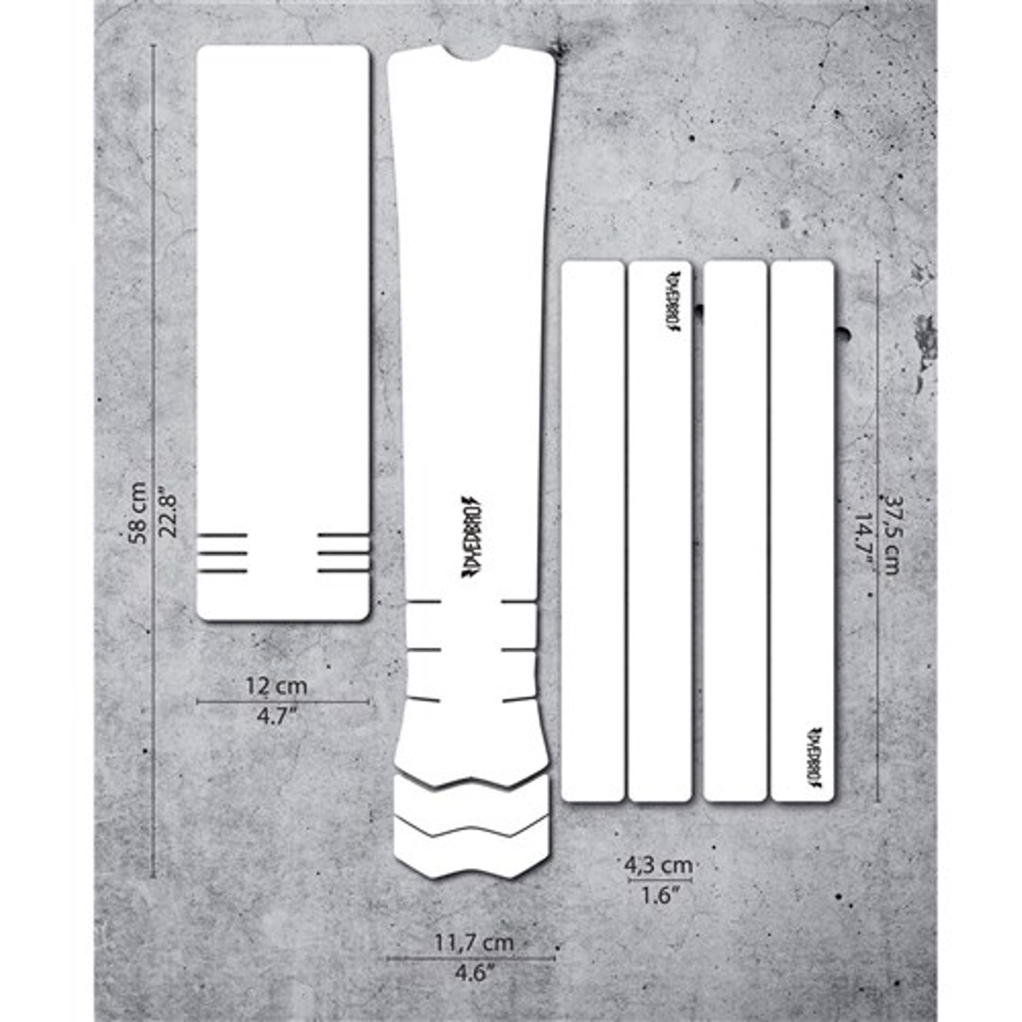 DyedBro E-MTB Frame Protection Wrap Clear Matt/Black