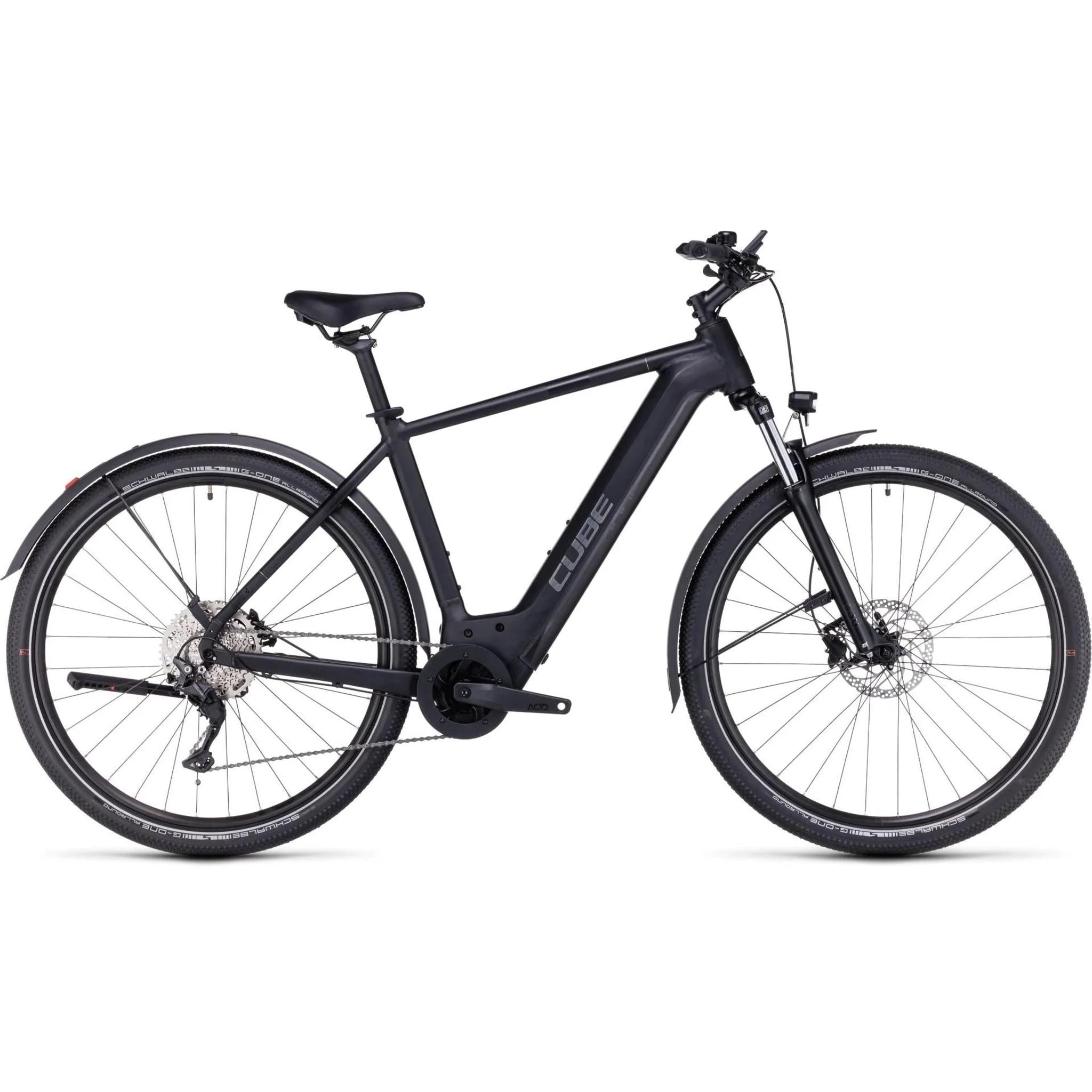 EX-DEMO Cube Nuride Hybrid Pro 500 All Road Electric Hybrid Bike Black Metal (X-Large)