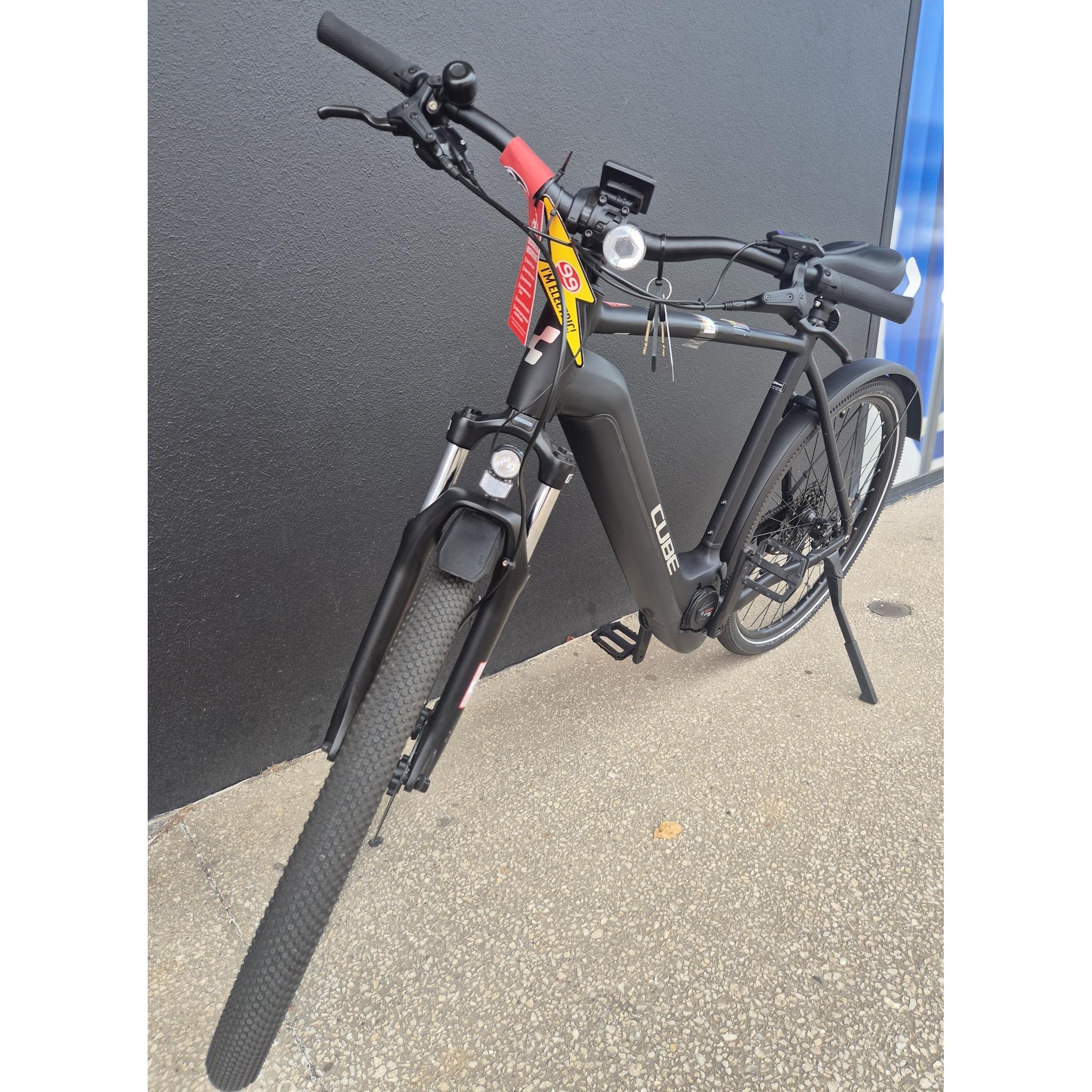 EX-DEMO Cube Nuride Hybrid Pro 500 All Road Electric Hybrid Bike Black Metal (X-Large)