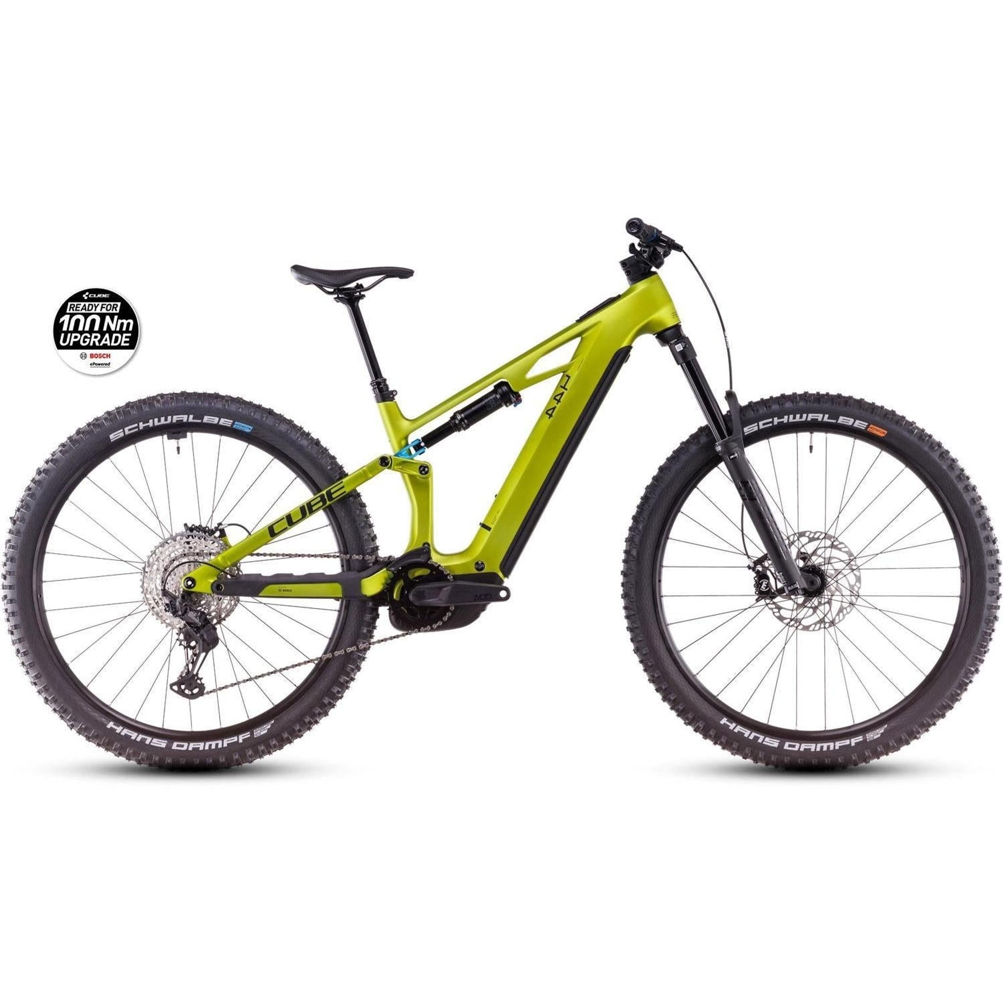 EX-DEMO Cube Stereo Hybrid ONE44 HPC Race 800 Electric Enduro Bike Flashlime'n'Blue (Small)