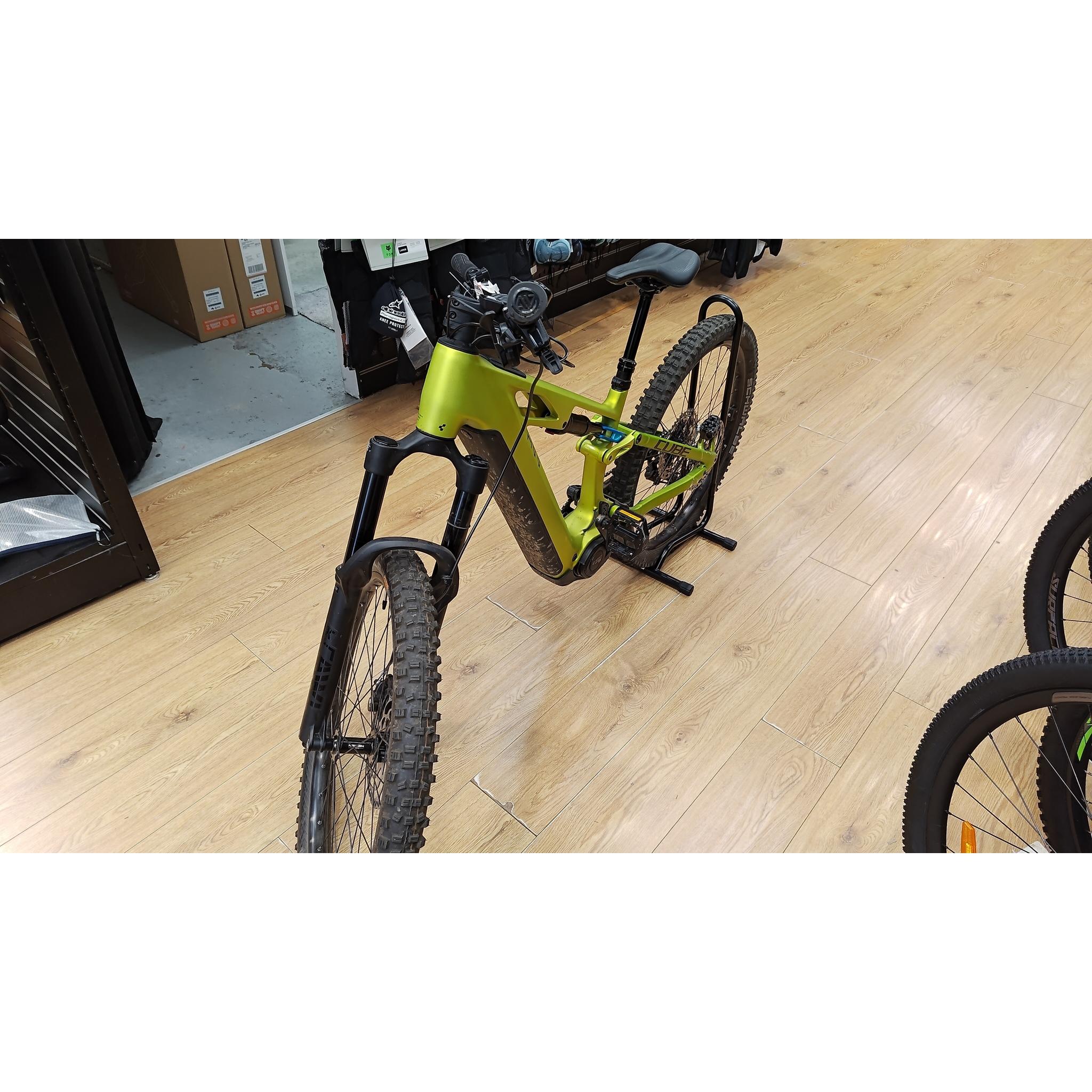 EX-DEMO Cube Stereo Hybrid ONE44 HPC Race 800 Electric Enduro Bike Flashlime'n'Blue (Small)