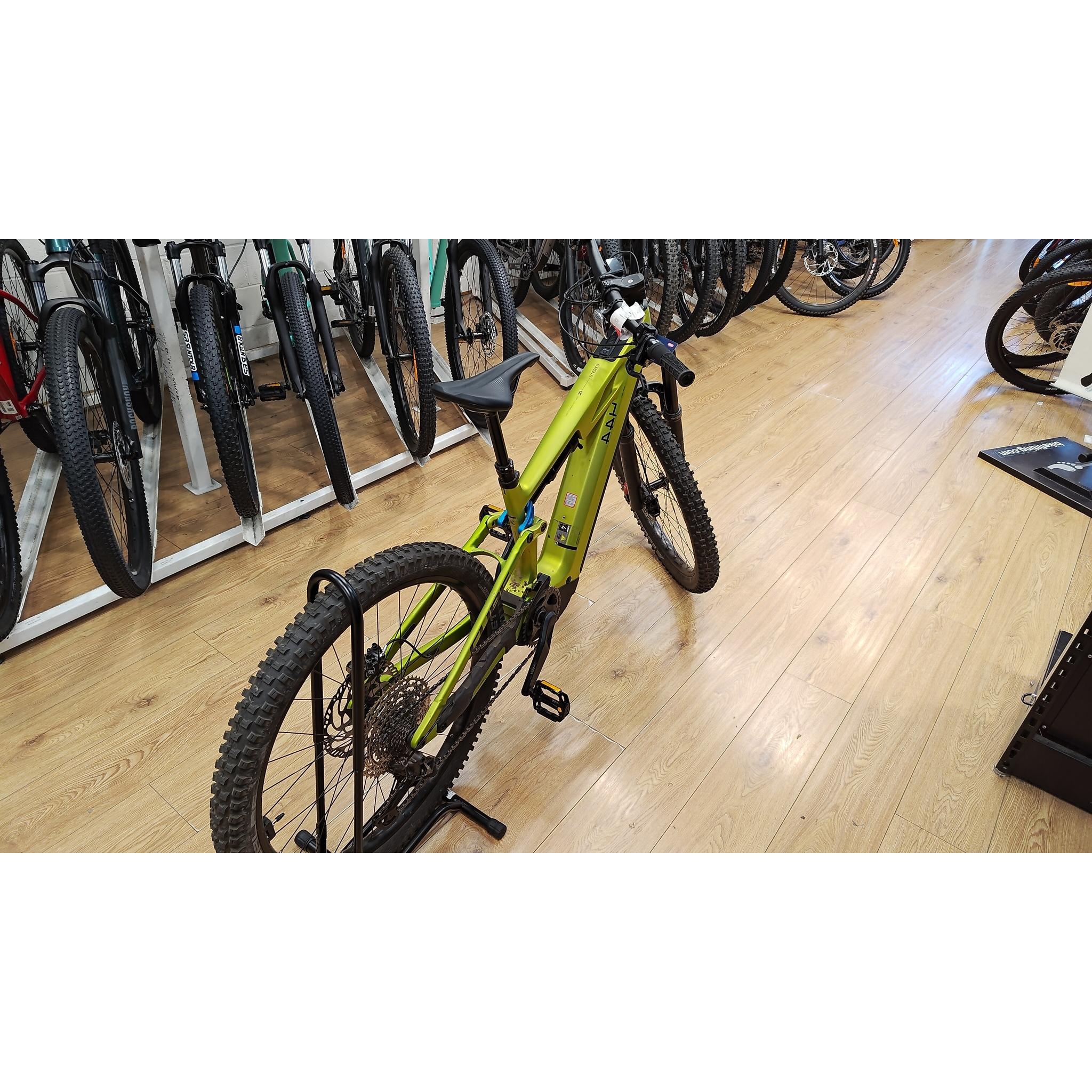 EX-DEMO Cube Stereo Hybrid ONE44 HPC Race 800 Electric Enduro Bike Flashlime'n'Blue (Small)