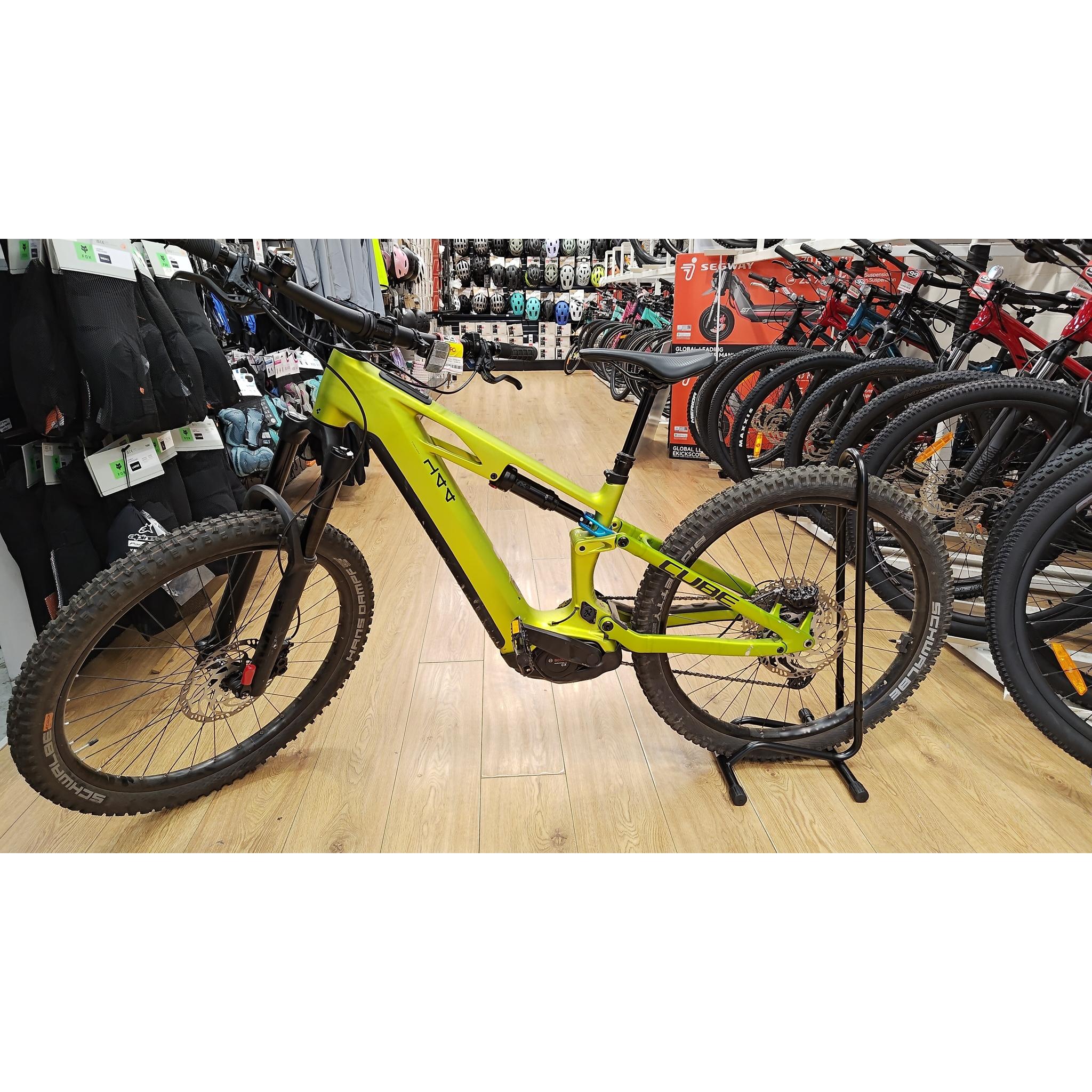 EX-DEMO Cube Stereo Hybrid ONE44 HPC Race 800 Electric Enduro Bike Flashlime'n'Blue (Small)