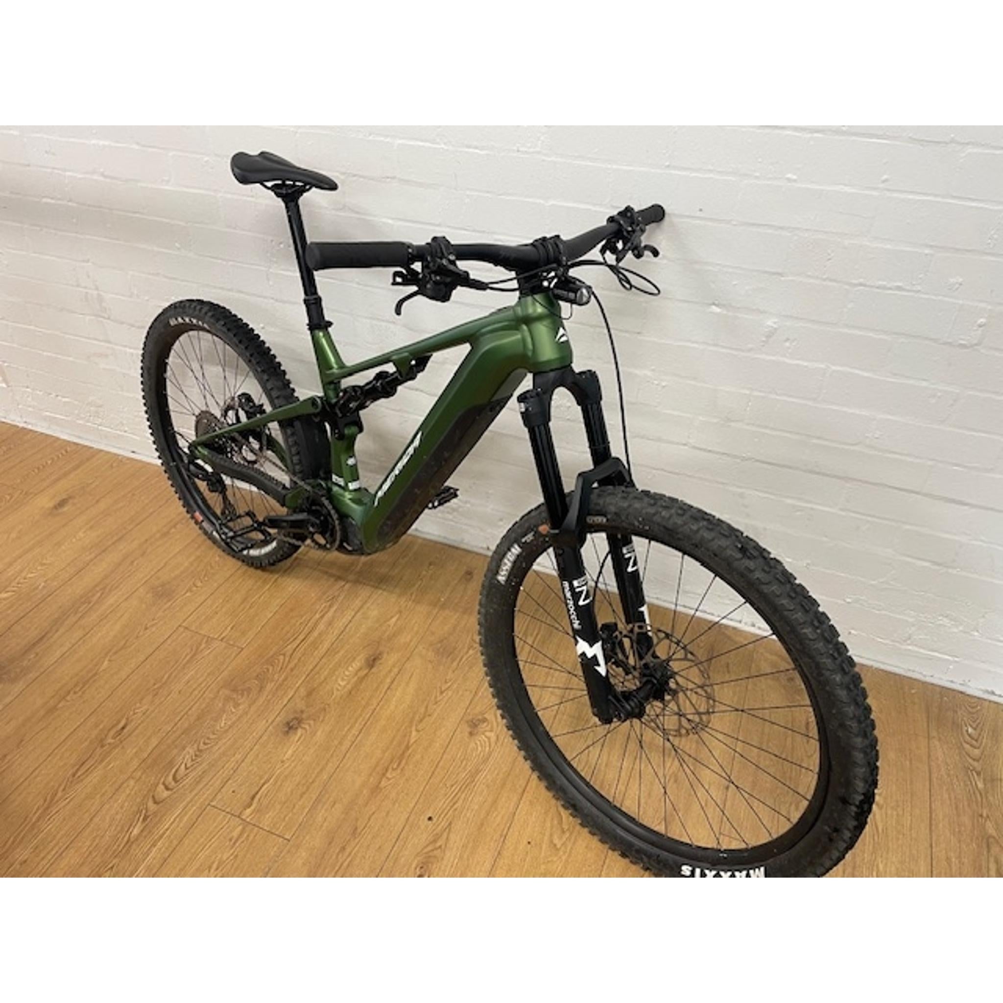 EX-DEMO Merida eOne-Sixty 675 Electric Dual Suspension Mountain Bike Silk Fog Green/White (Large)