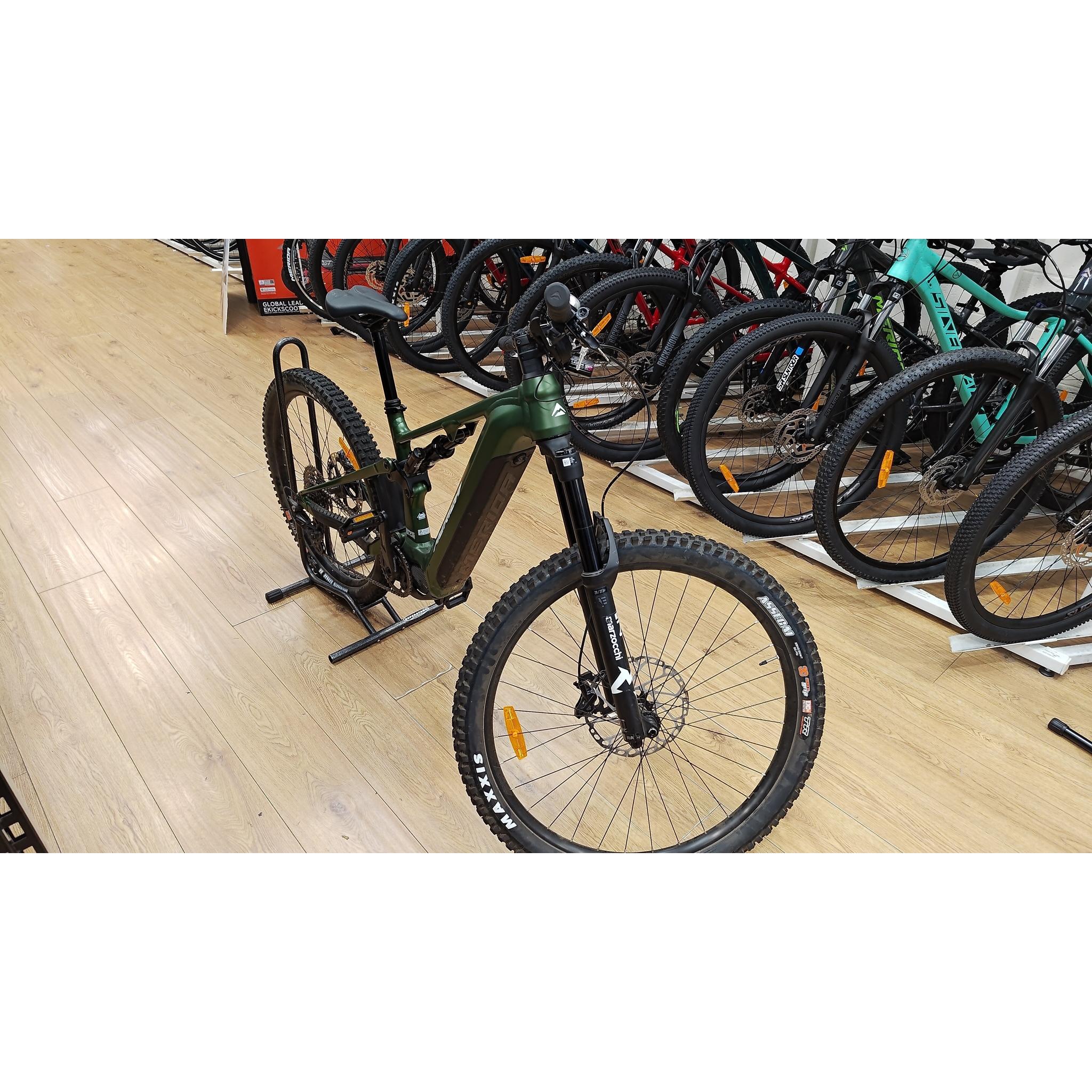 EX-DEMO Merida eOne-Sixty 675 Electric Dual Suspension Mountain Bike Silk Fog Green/White (Small)