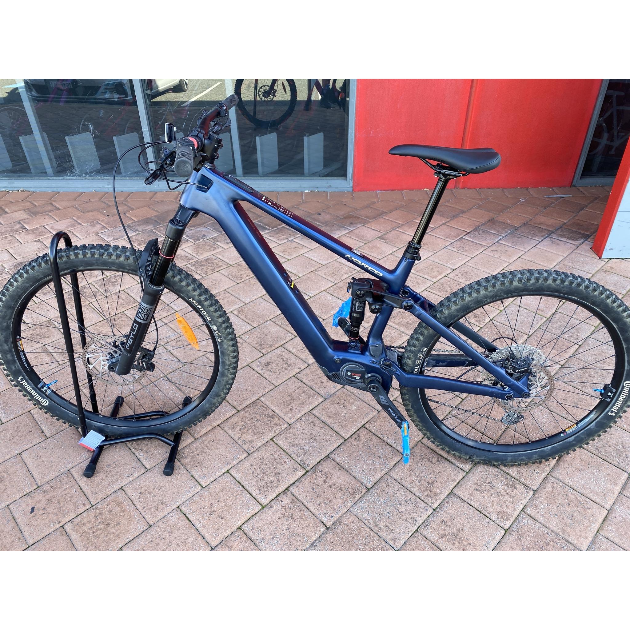 EX-DEMO Norco Fluid VLT C3 140 Dual Suspension Mountain Bike Blue (Large)