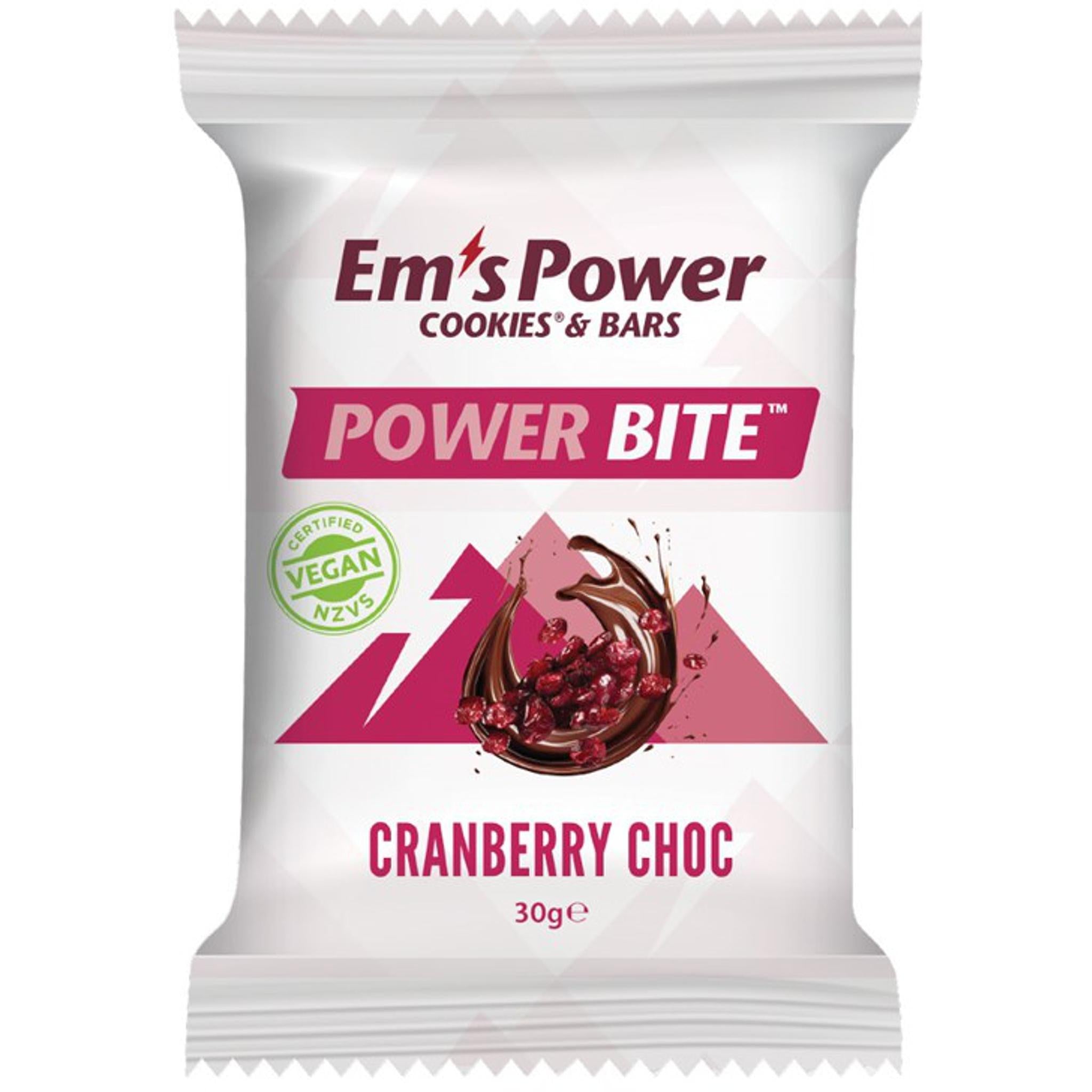 Em's Power Bites Cranberry Chocolate Cookies 8 Pack 240g