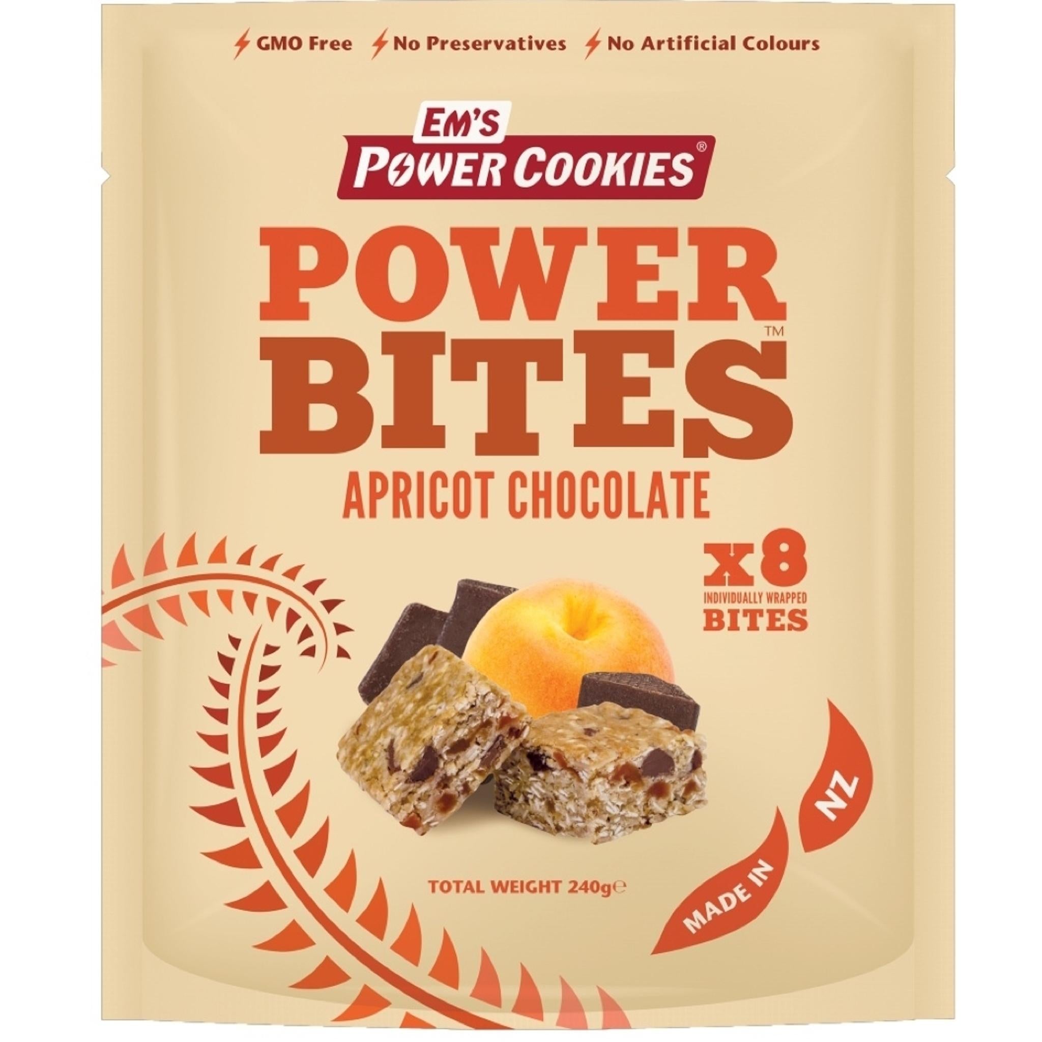 Ems Power Bites 240g 8 Pack Apricot Chocolate