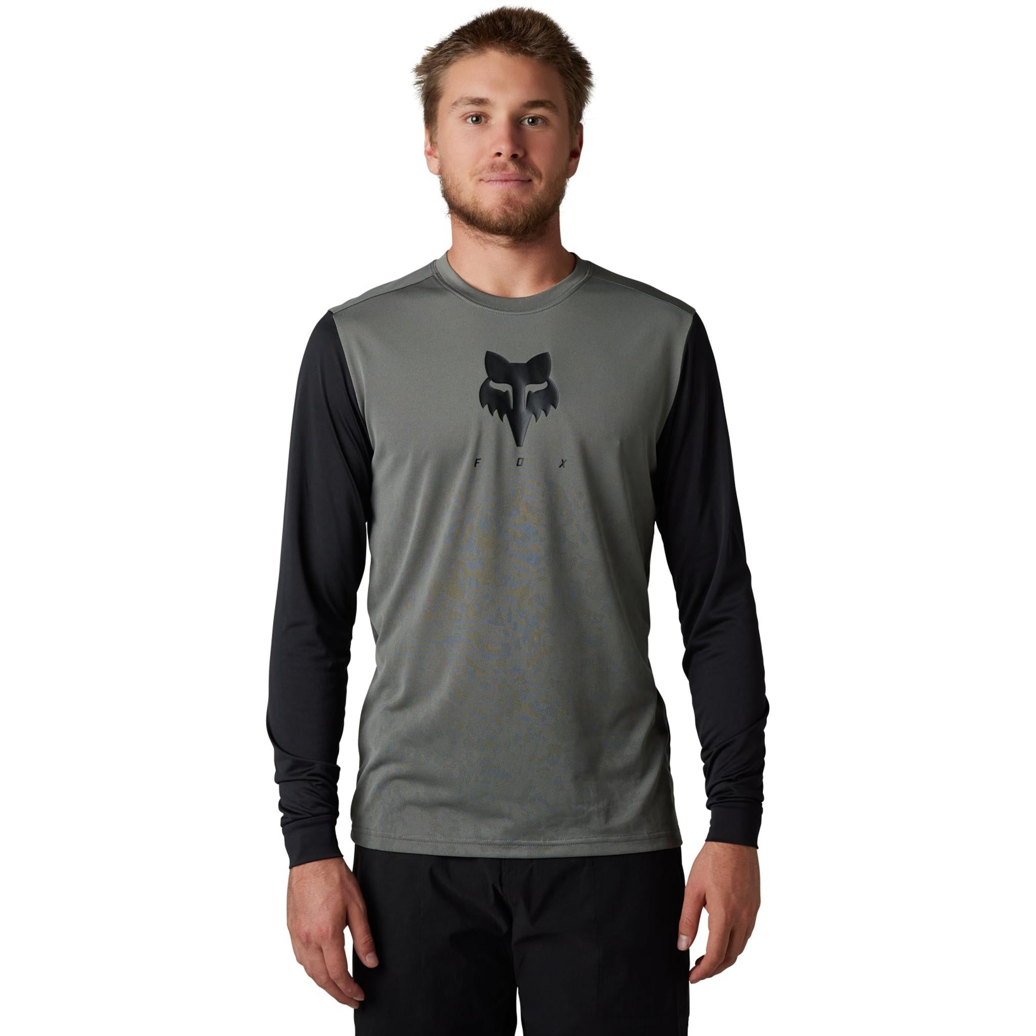 Fox Ranger Tru-Dri Long Sleeve Mens MTB Jersey Pewter