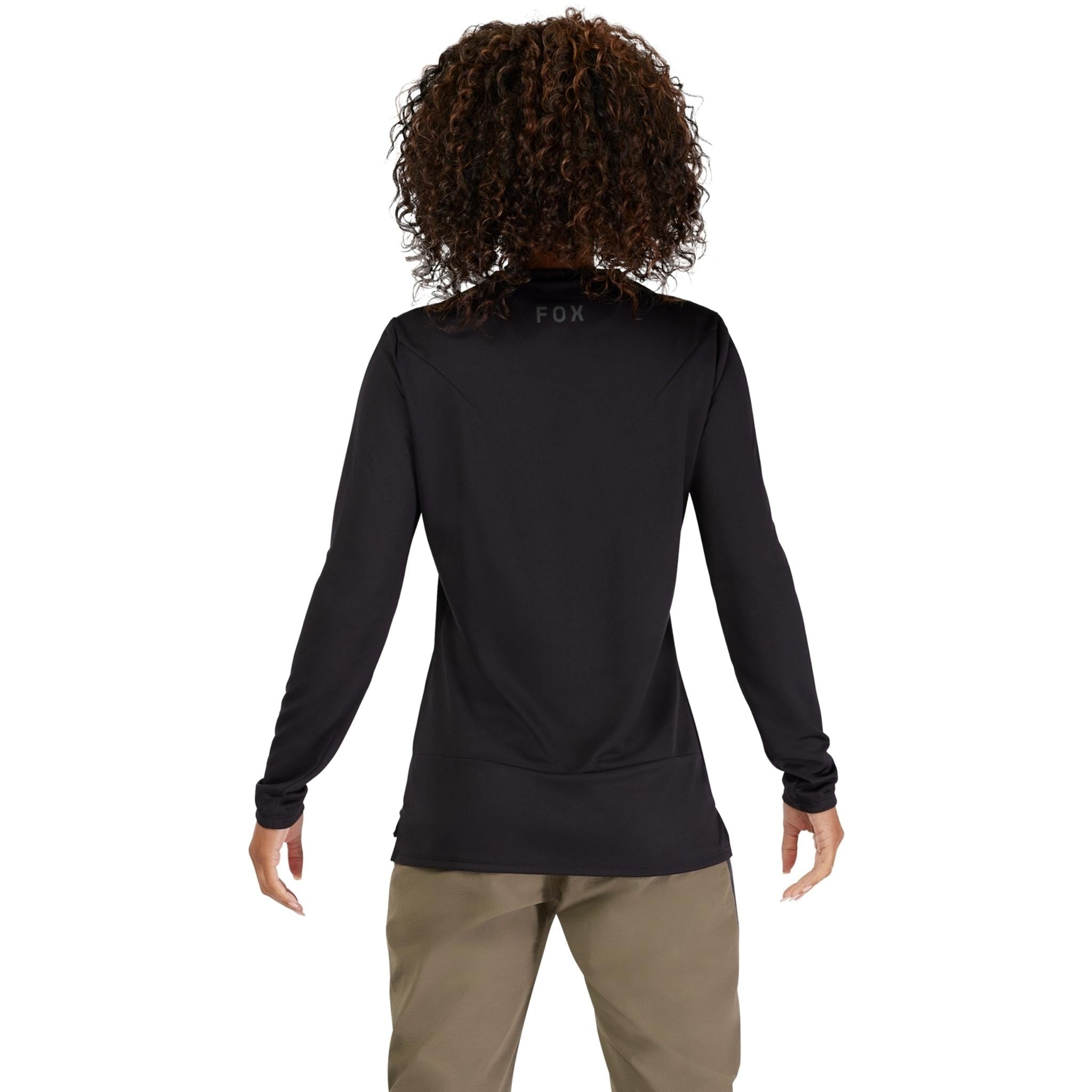 Fox Ranger Womens Long Sleeve MTB Jersey Black/Fox Head