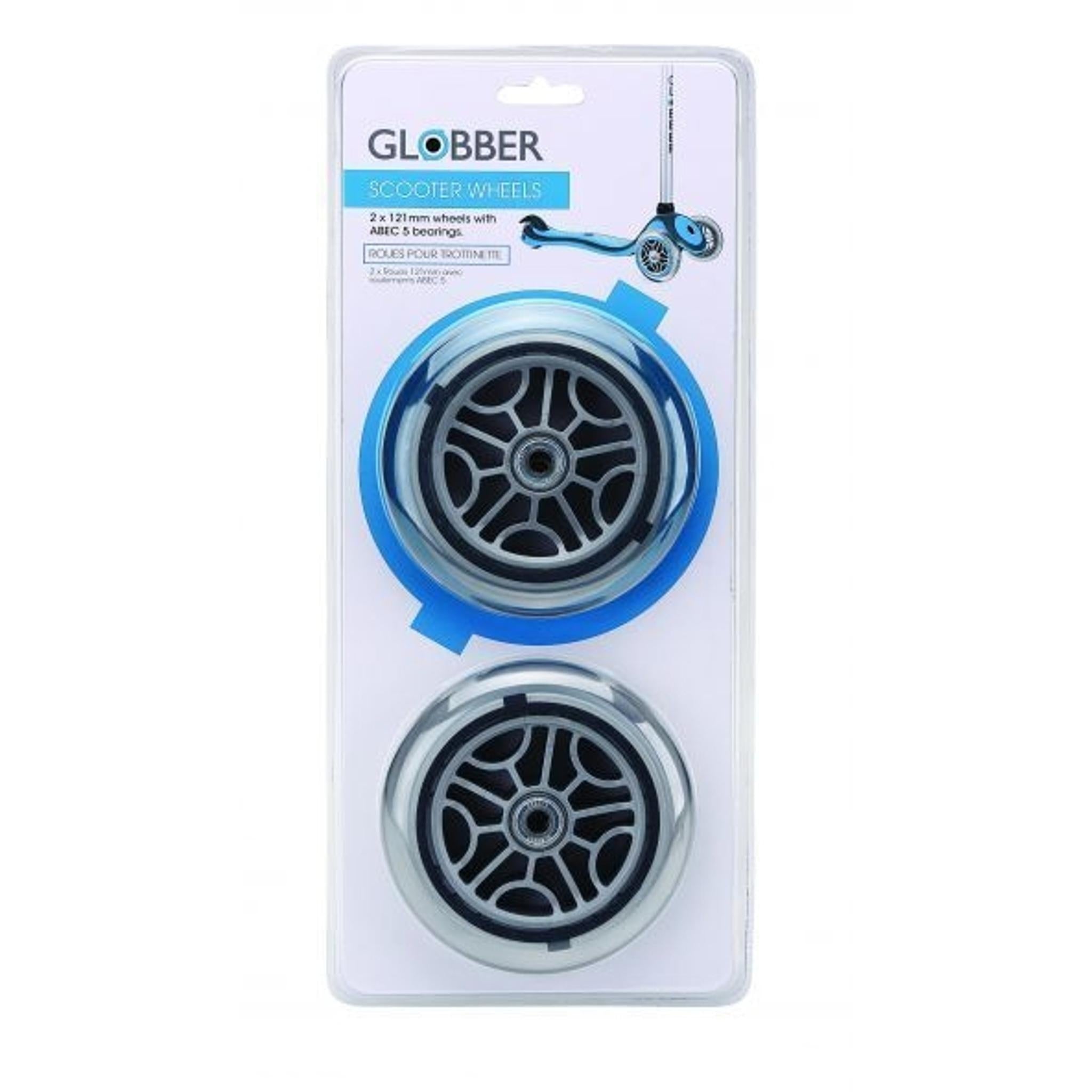 Globber 121mm Scooter Wheels 2pc (Suit Go-Up/Primo/Elite/Flow)