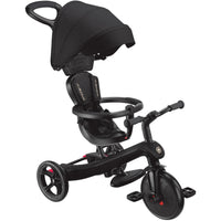 Globber Explorer 4in1 Kids Trike w/ Folding Canopy Black