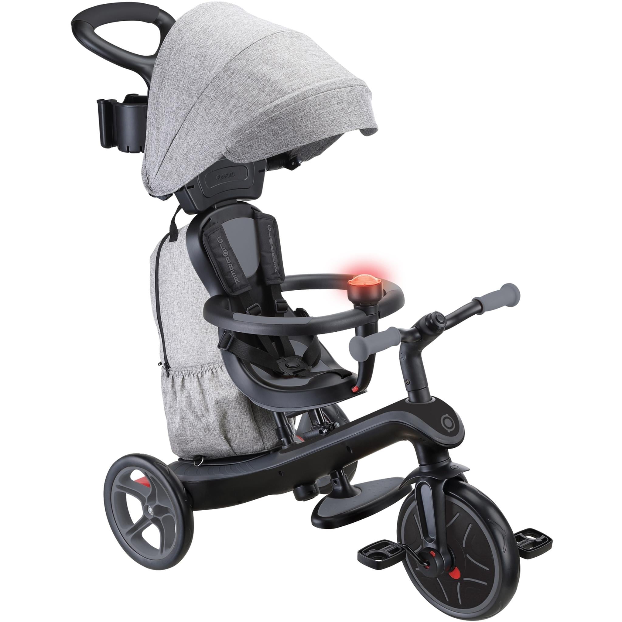 Globber Explorer Deluxe 4in1 Kids Trike Black/Grey