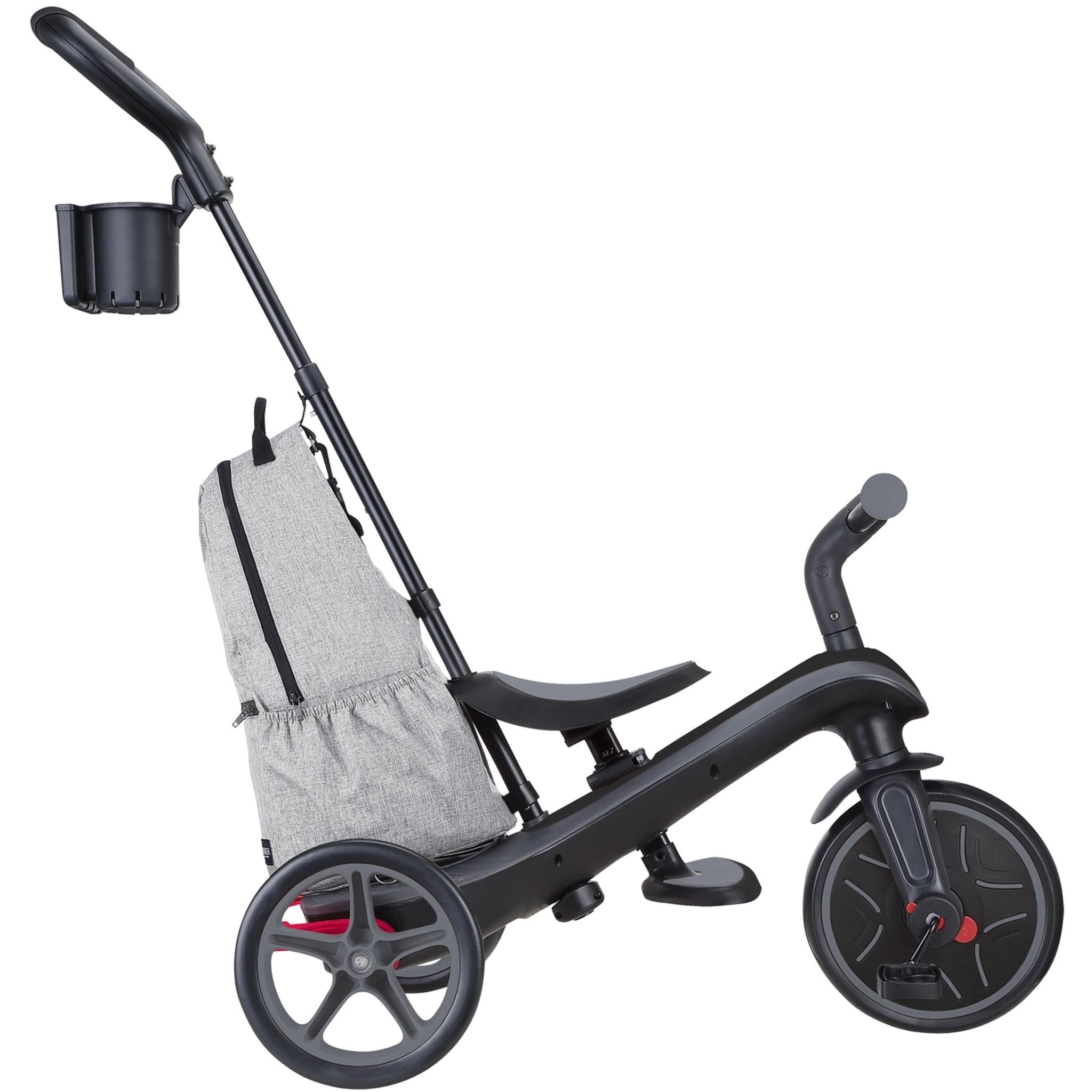 Globber Explorer Deluxe 4in1 Kids Trike Black/Grey