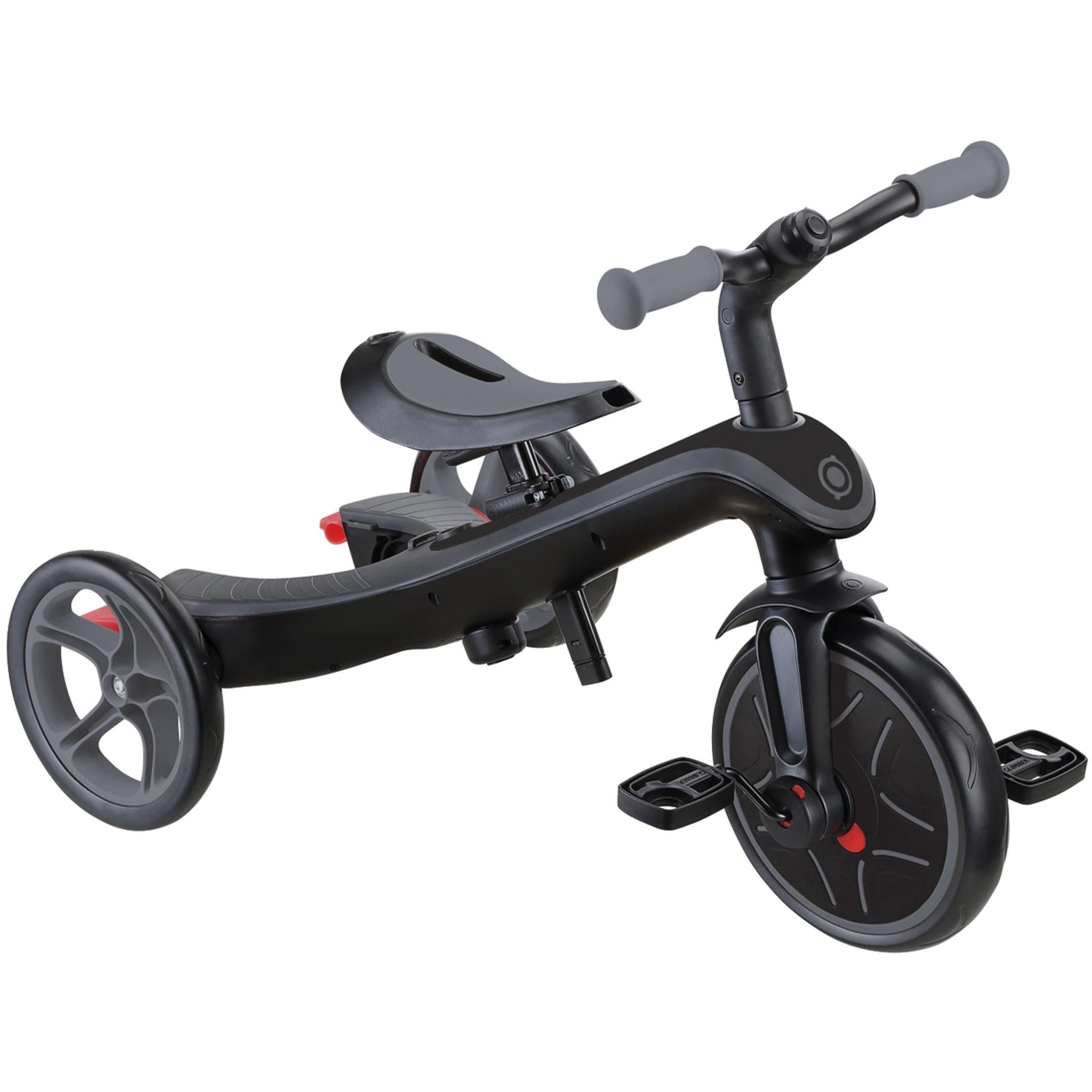Globber Explorer Deluxe 4in1 Kids Trike Black/Grey