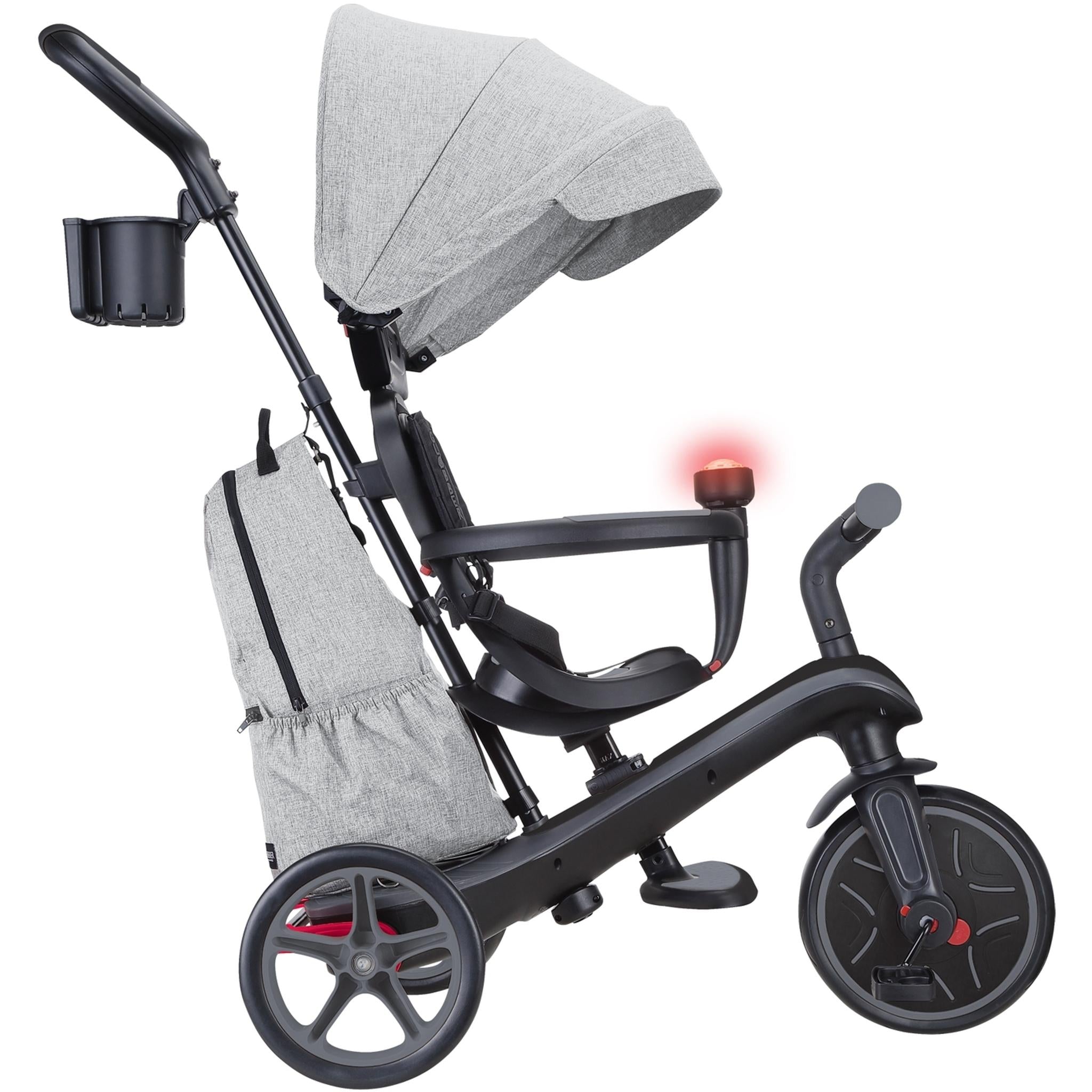 Globber Explorer Deluxe 4in1 Kids Trike Black/Grey