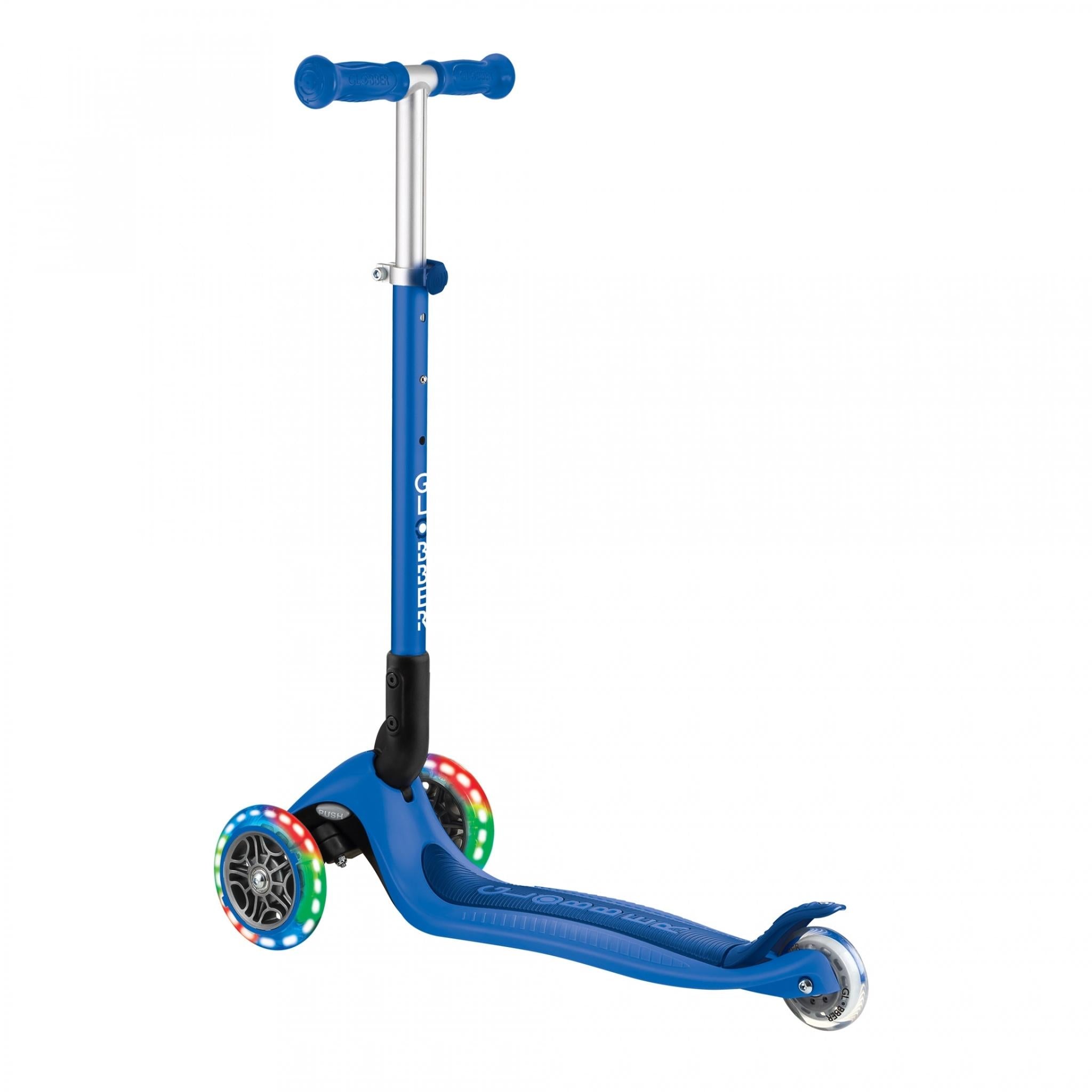 Globber Primo Foldable Lights Kids Scooter Navy Blue/Dark Navy Blue