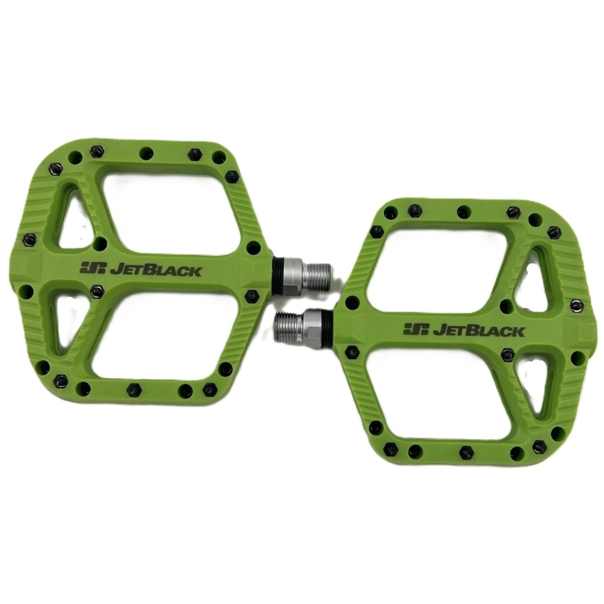 Jetblack ThermoComp Flat Pedals Green