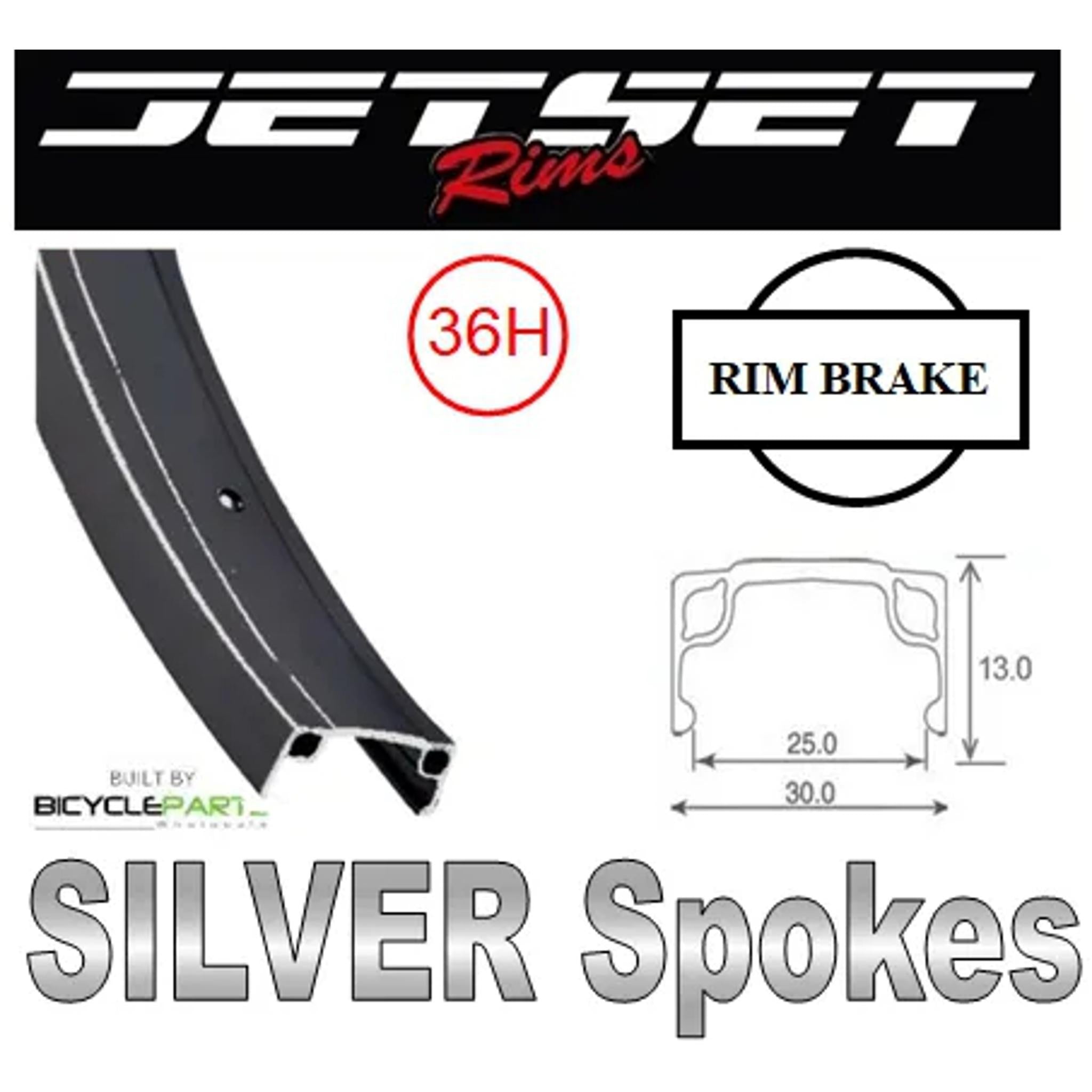 Jetset 7X Hi-Stop Coaster Brake Kids Rear Wheel 36H 20'' Black/Silver