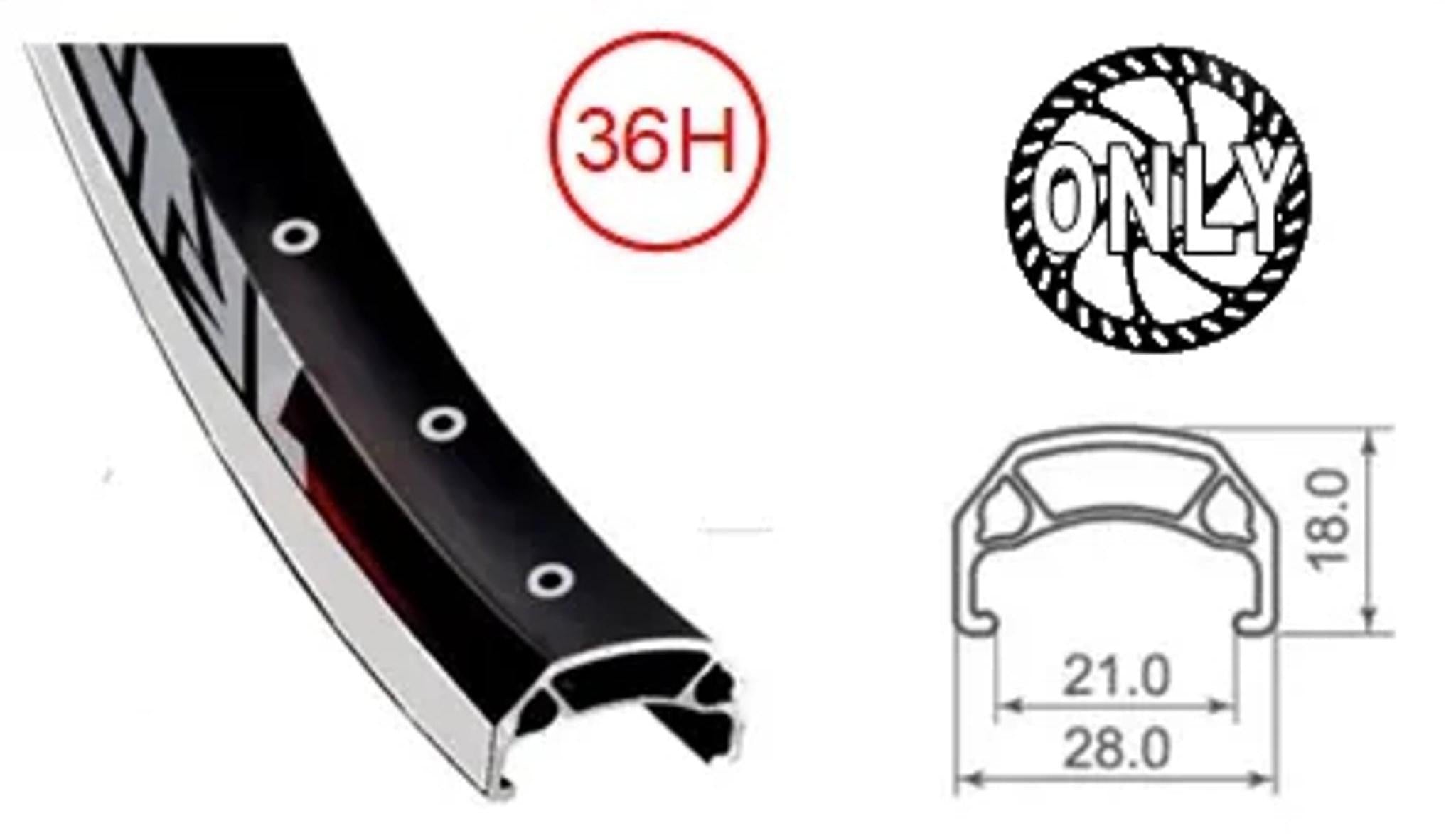 Jetset CH-E213 Joytech 8/10-Speed QR MTB Rear Wheel 26''