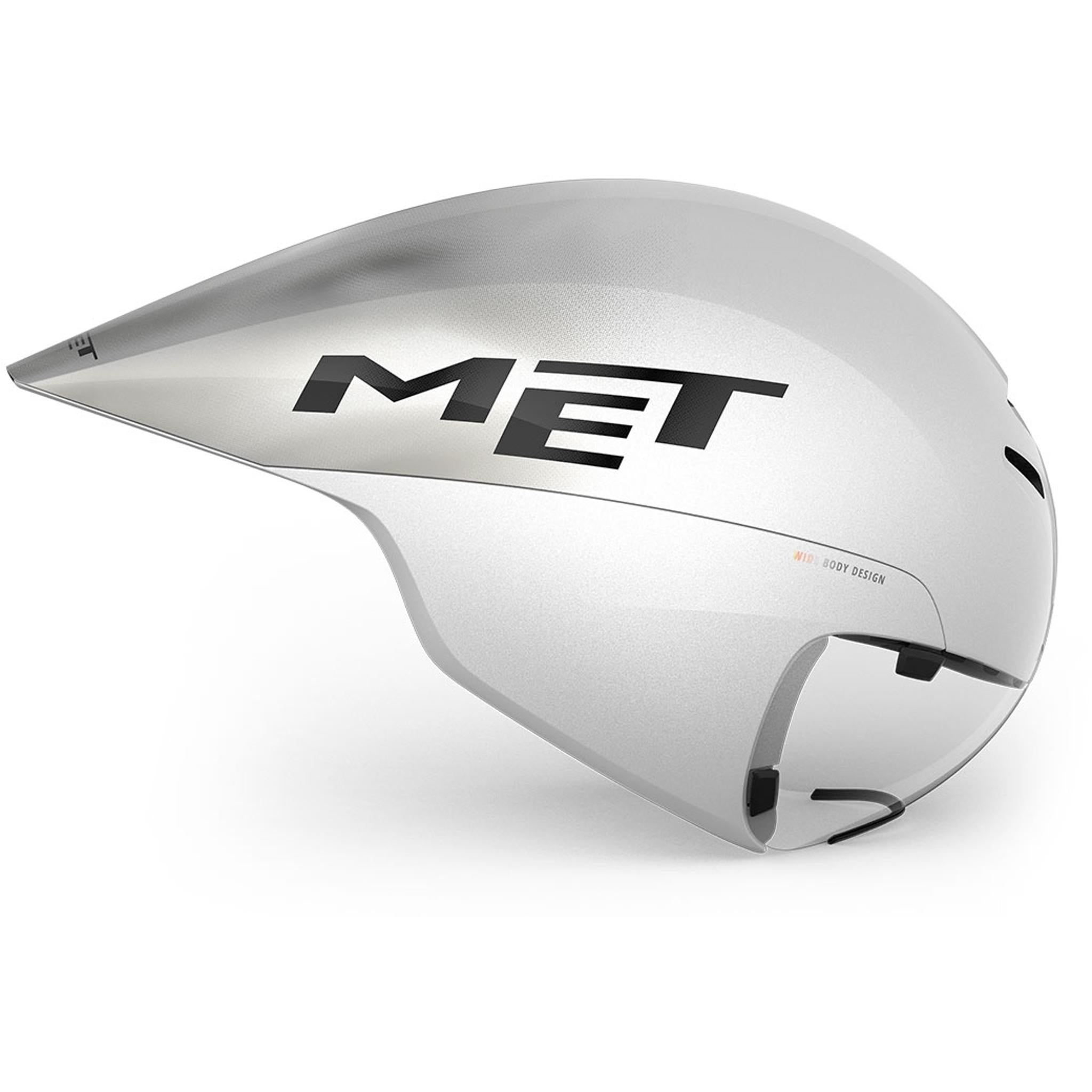 MET Drone Wide Body II Aero Road Helmet White Metallic/Glossy