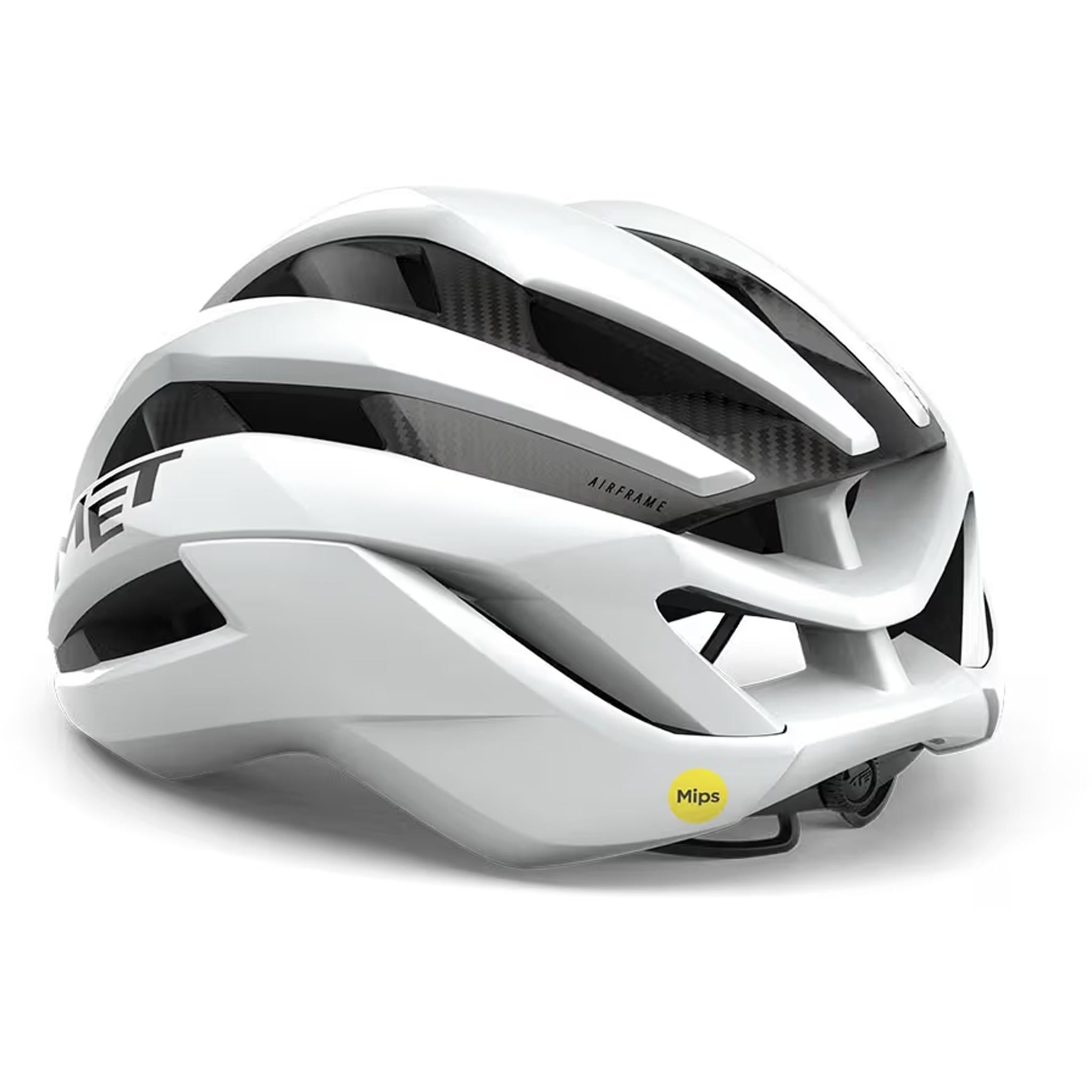 MET Trenta 3K Carbon MIPS Road Helmet Glossy White
