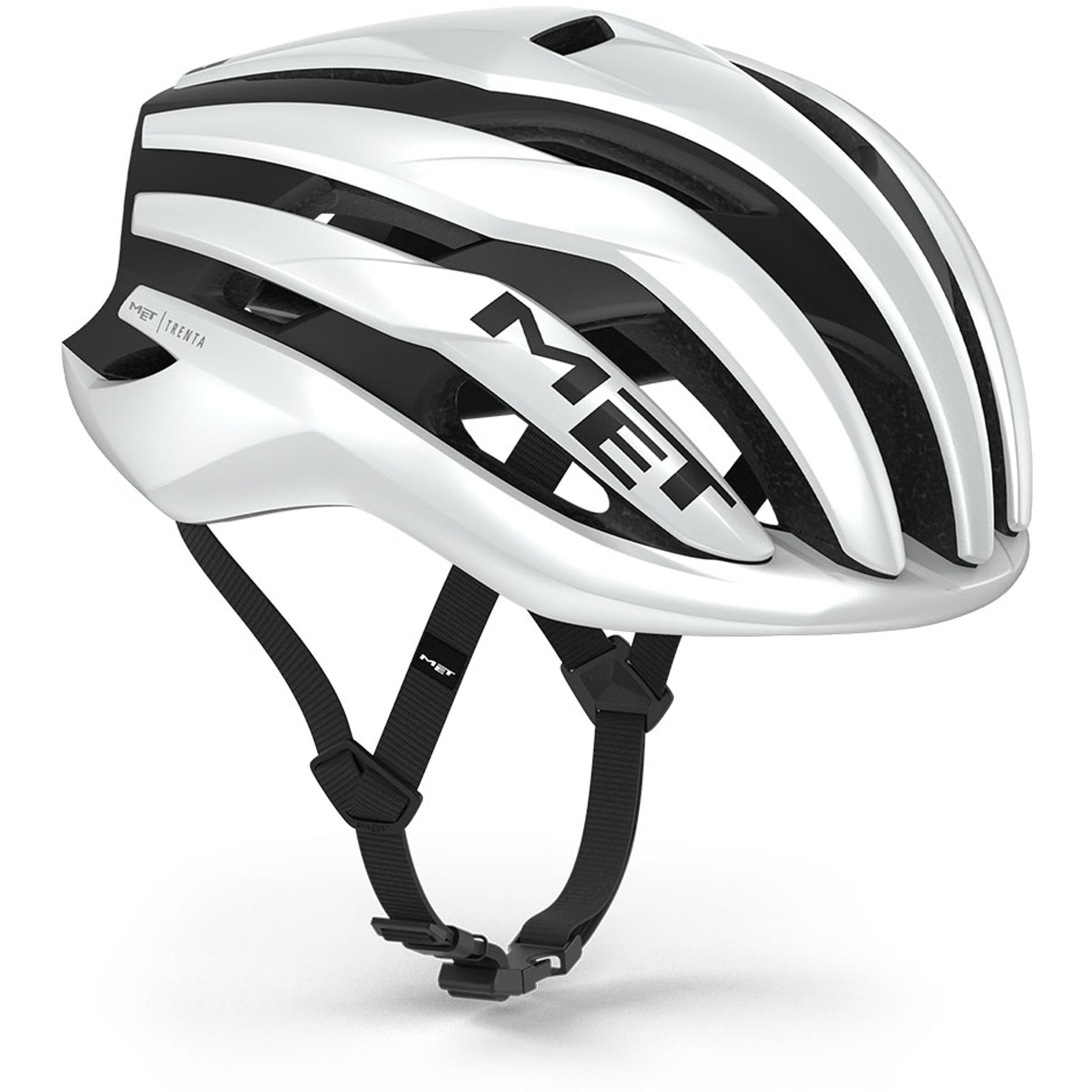 MET Trenta MIPS Road Helmet White Black Matt Glossy
