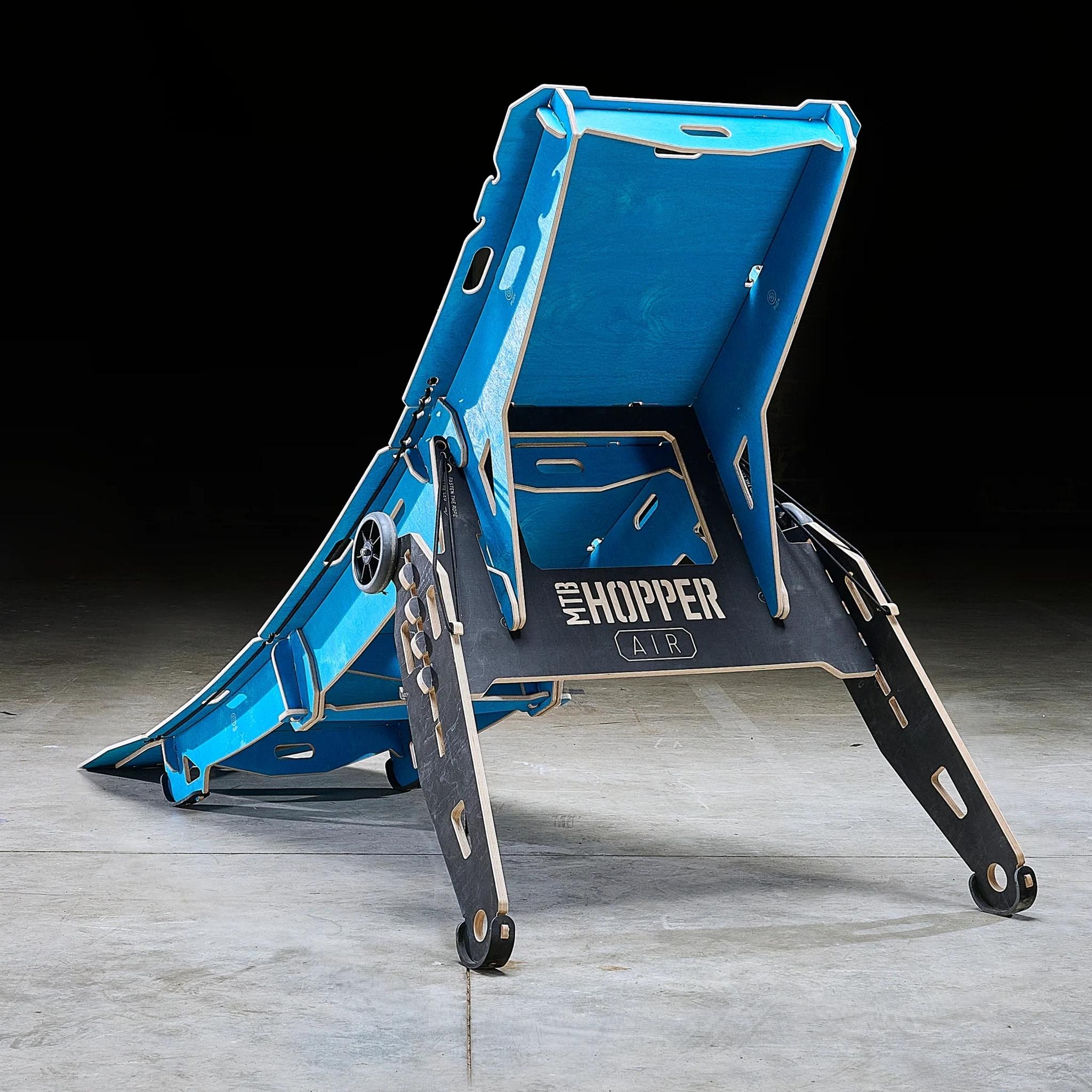 MTB Hopper AIR Portable Folding Bike Jump Ramp Blue