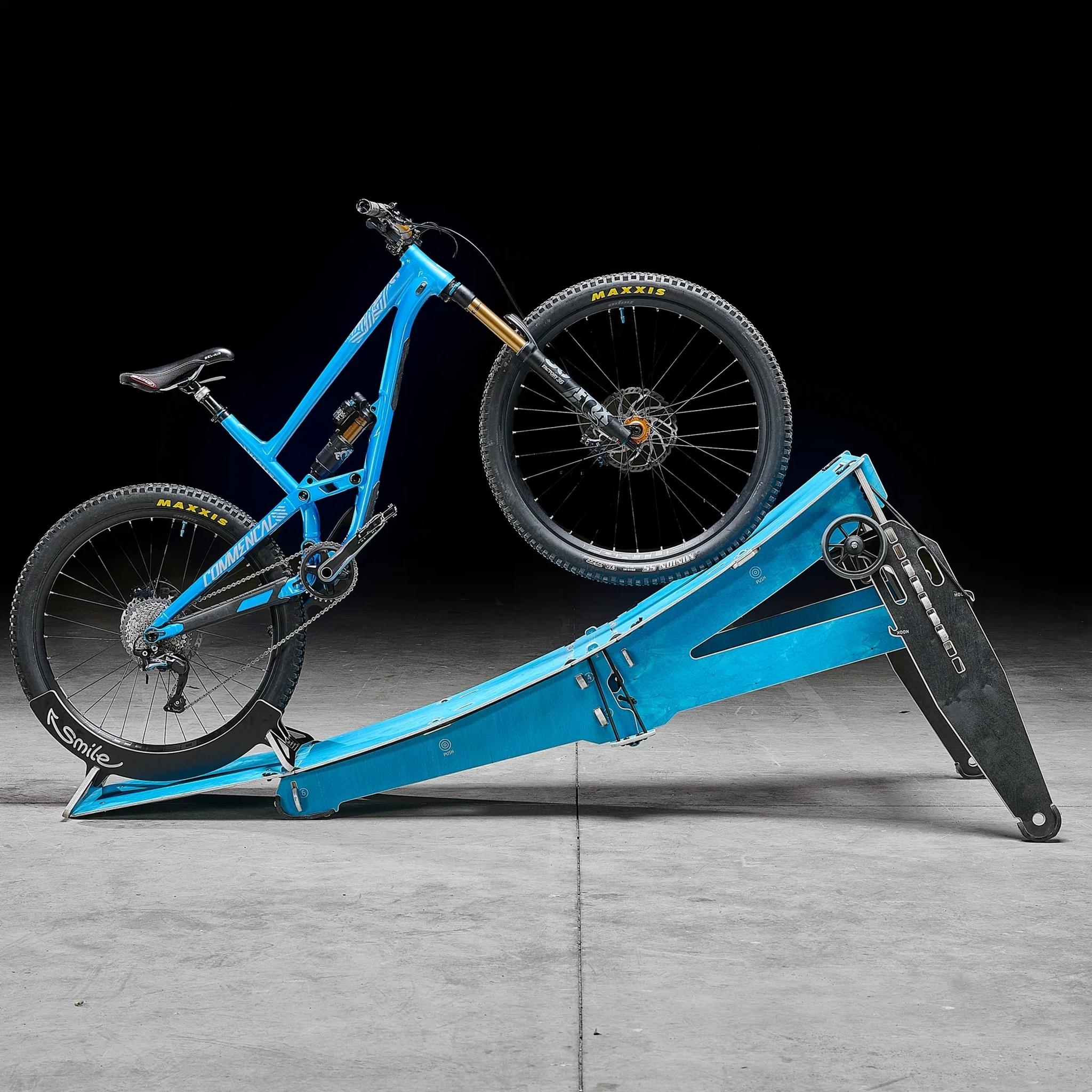 MTB Hopper LIL AIR Portable Folding Bike Jump Ramp Blue