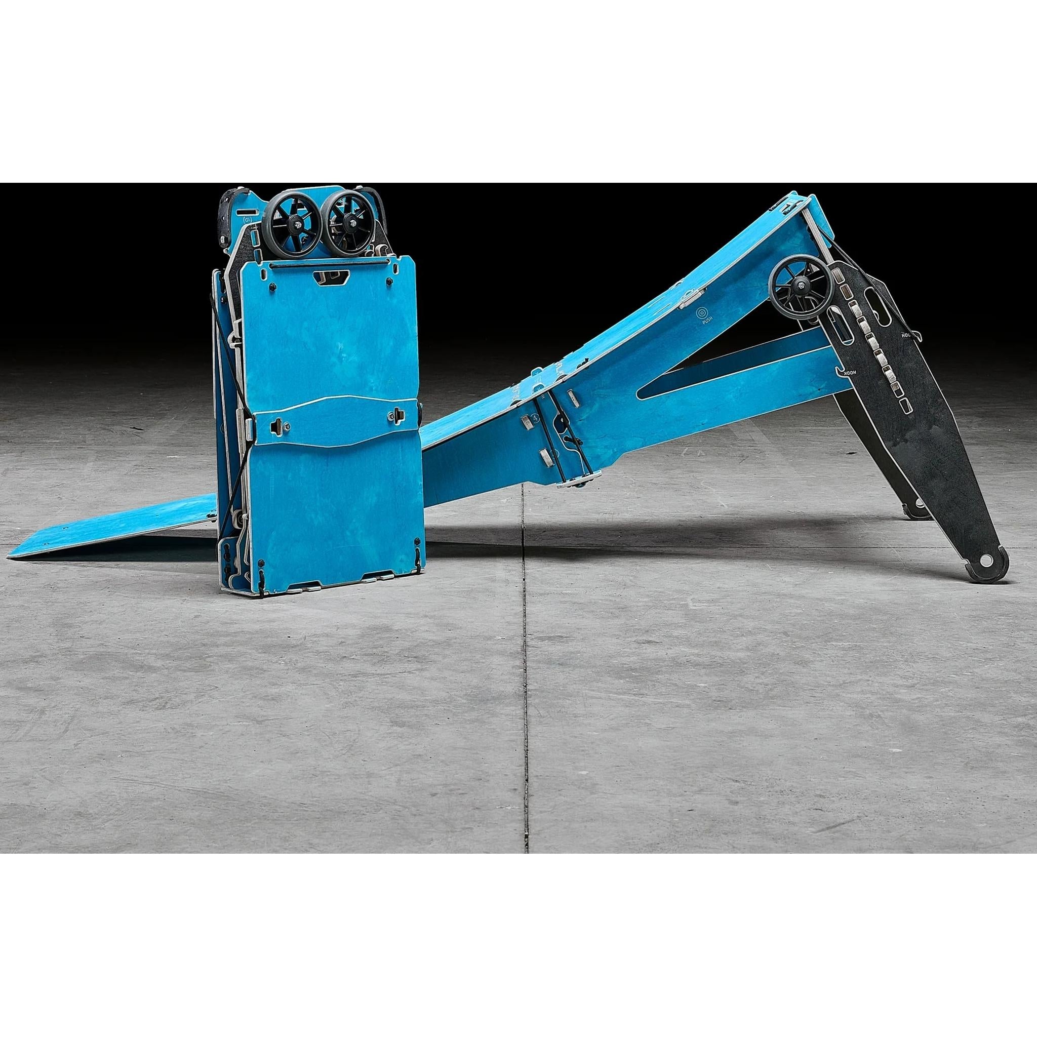 MTB Hopper LIL AIR Portable Folding Bike Jump Ramp Blue