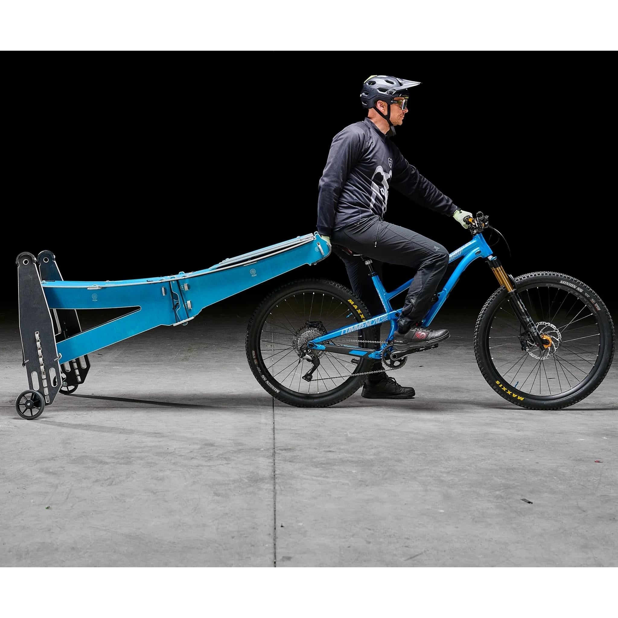 MTB Hopper LIL AIR Portable Folding Bike Jump Ramp Blue