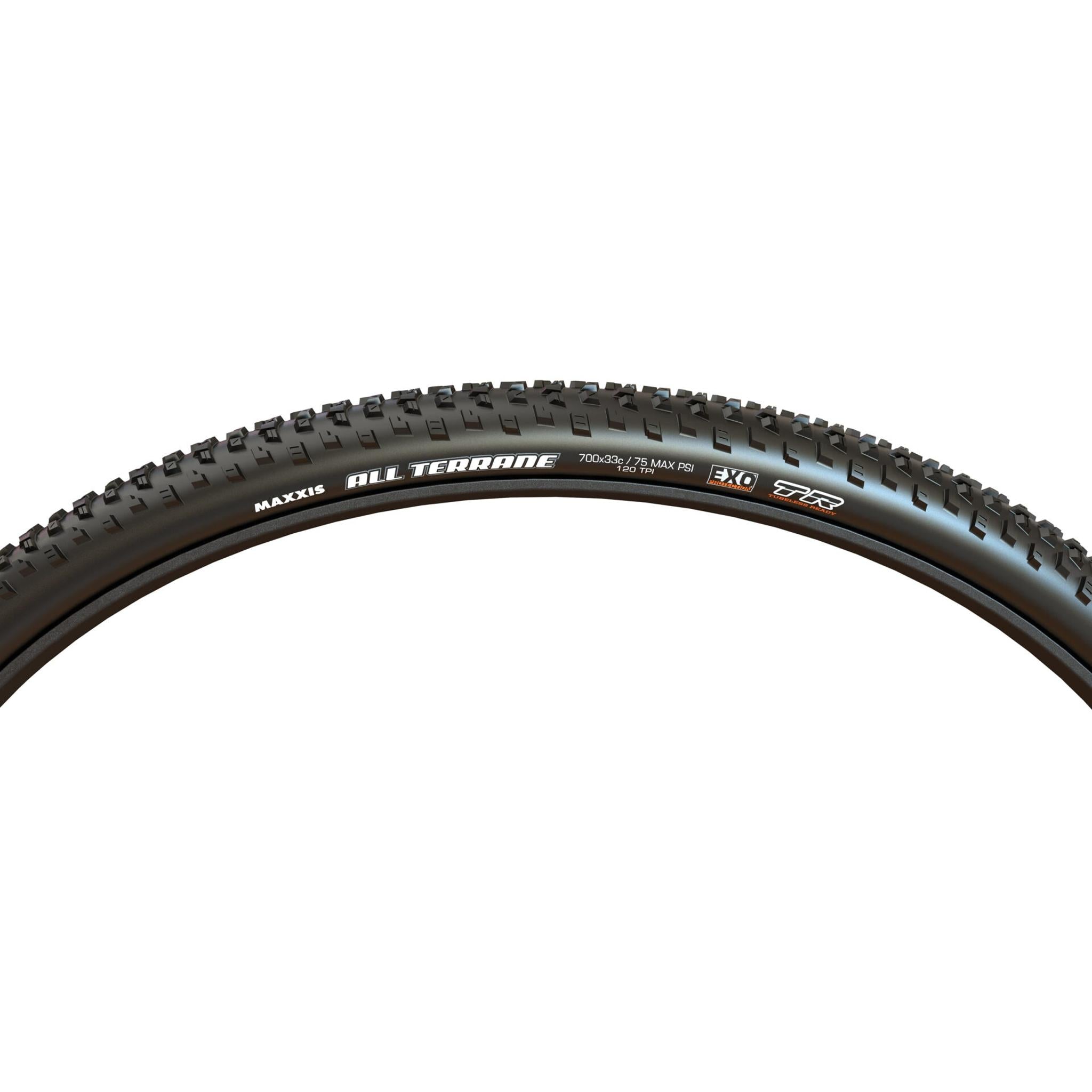 Maxxis All Terrane TR 120TPI Dual Compound Folding Gravel Tyre 700x33C Black