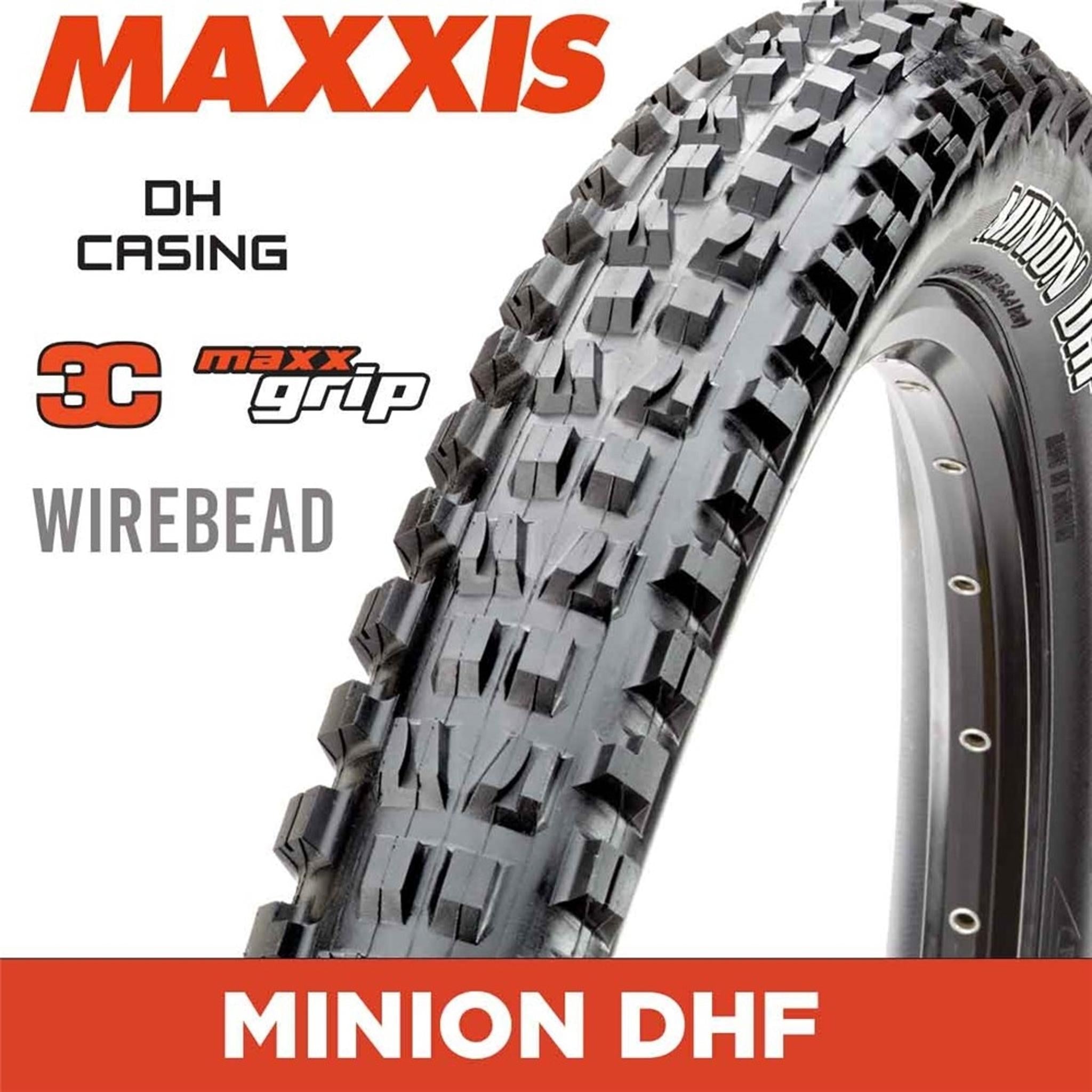 Maxxis Minion DHF 3C MaxxGrip DH E25 Wire Bead MTB Tyre 24 x 2.40''