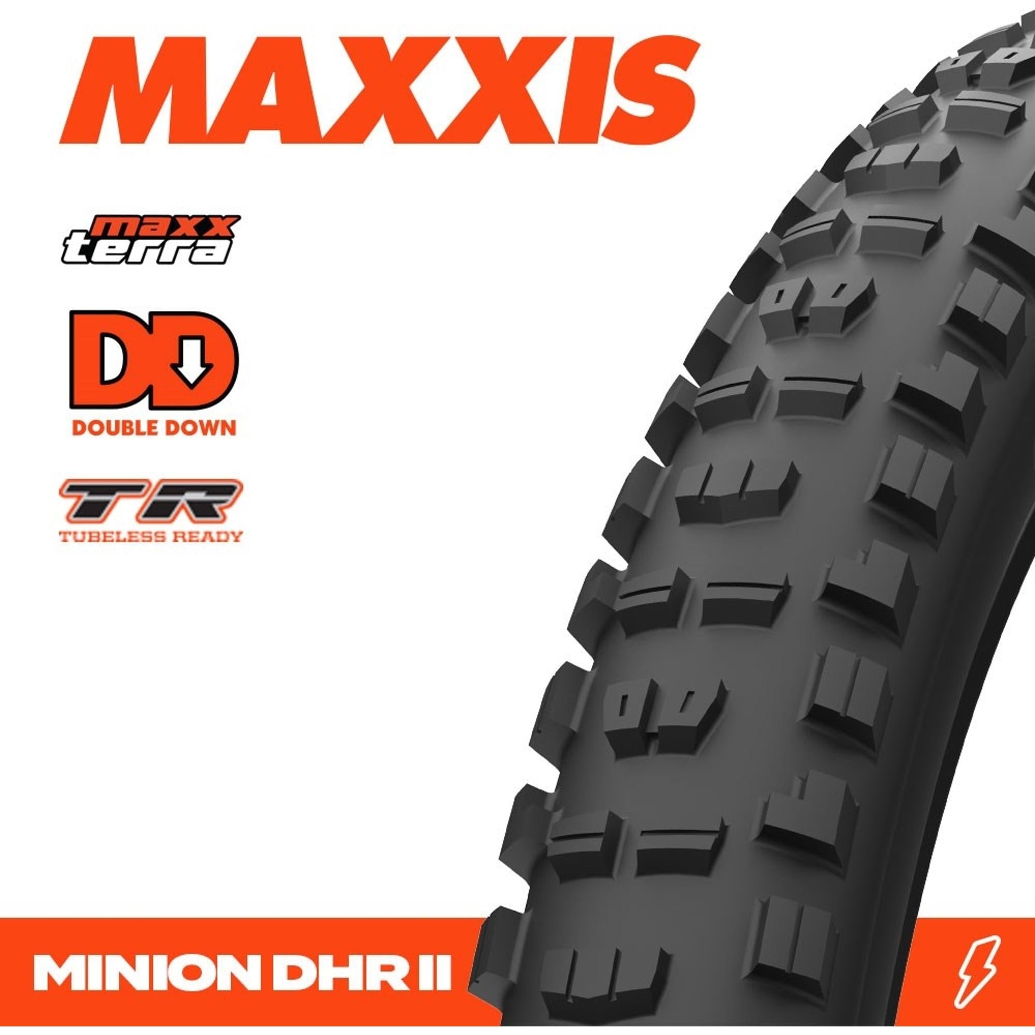 Maxxis Minion DHR II DD TR E-25 Folding MTB Tyre 27.5 x 2.50''