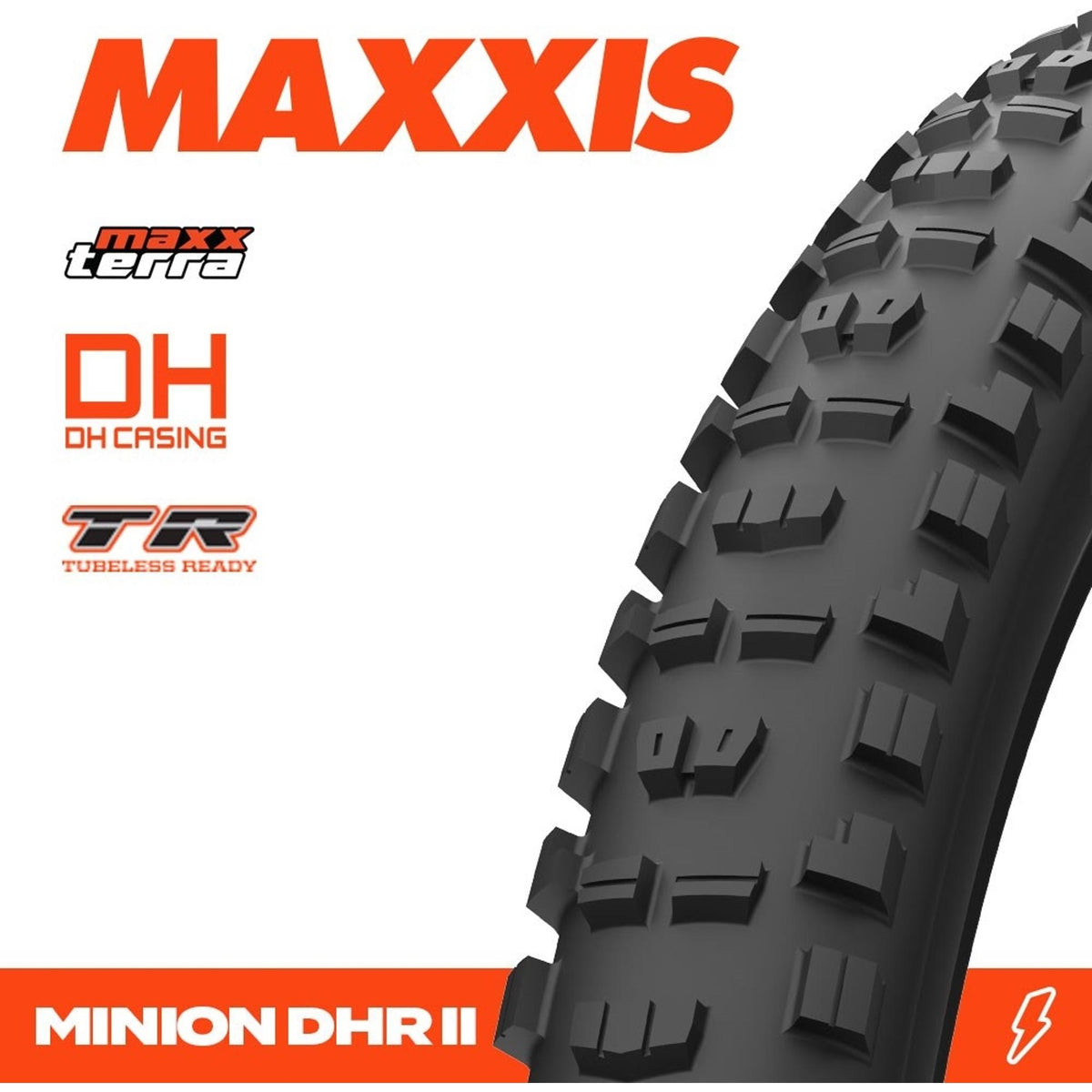 Maxxis Minion DHR II MaxxTerra WT Folding MTB Tyre 29 x 2.50''