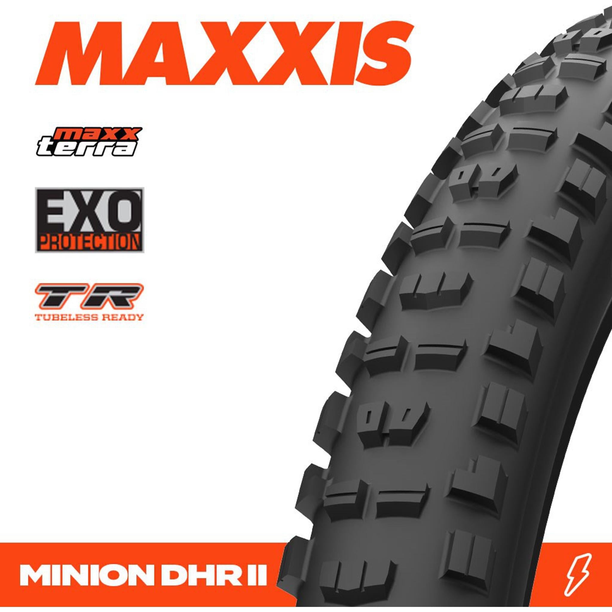 Maxxis Minion DHR II TR WT 3C MaxxTerra EXO Folding MTB Tyre 27.5x2.4''