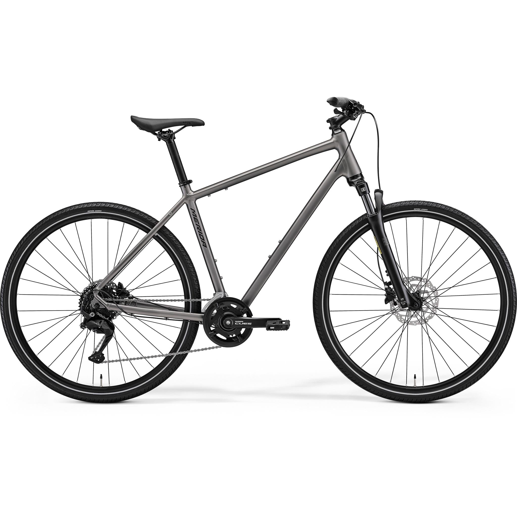Merida Crossway 100 Hybrid Bike Warm Slate Grey/Black