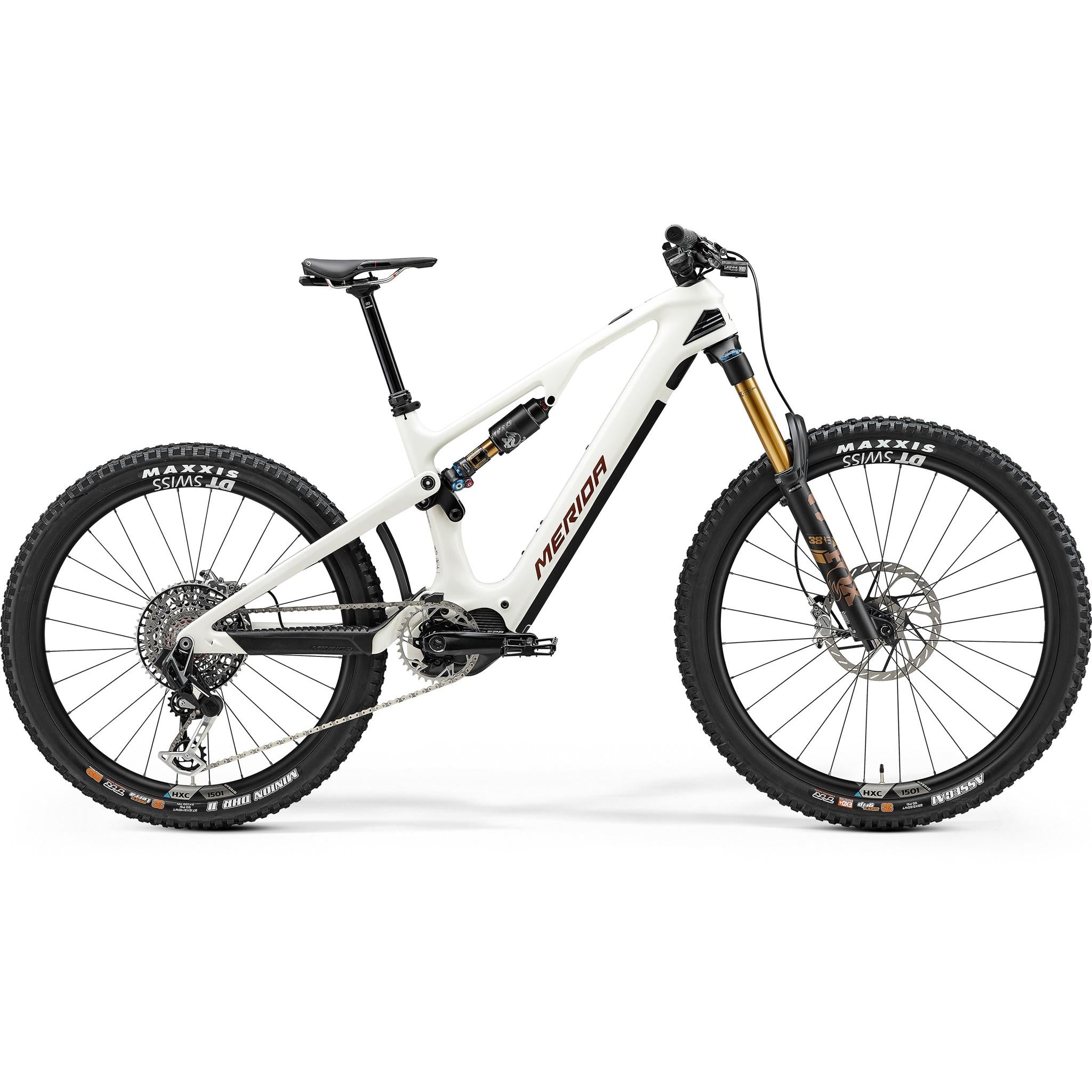 Merida eOne-Sixty 10K Electric Enduro Bike Snow White/Bronze Metal
