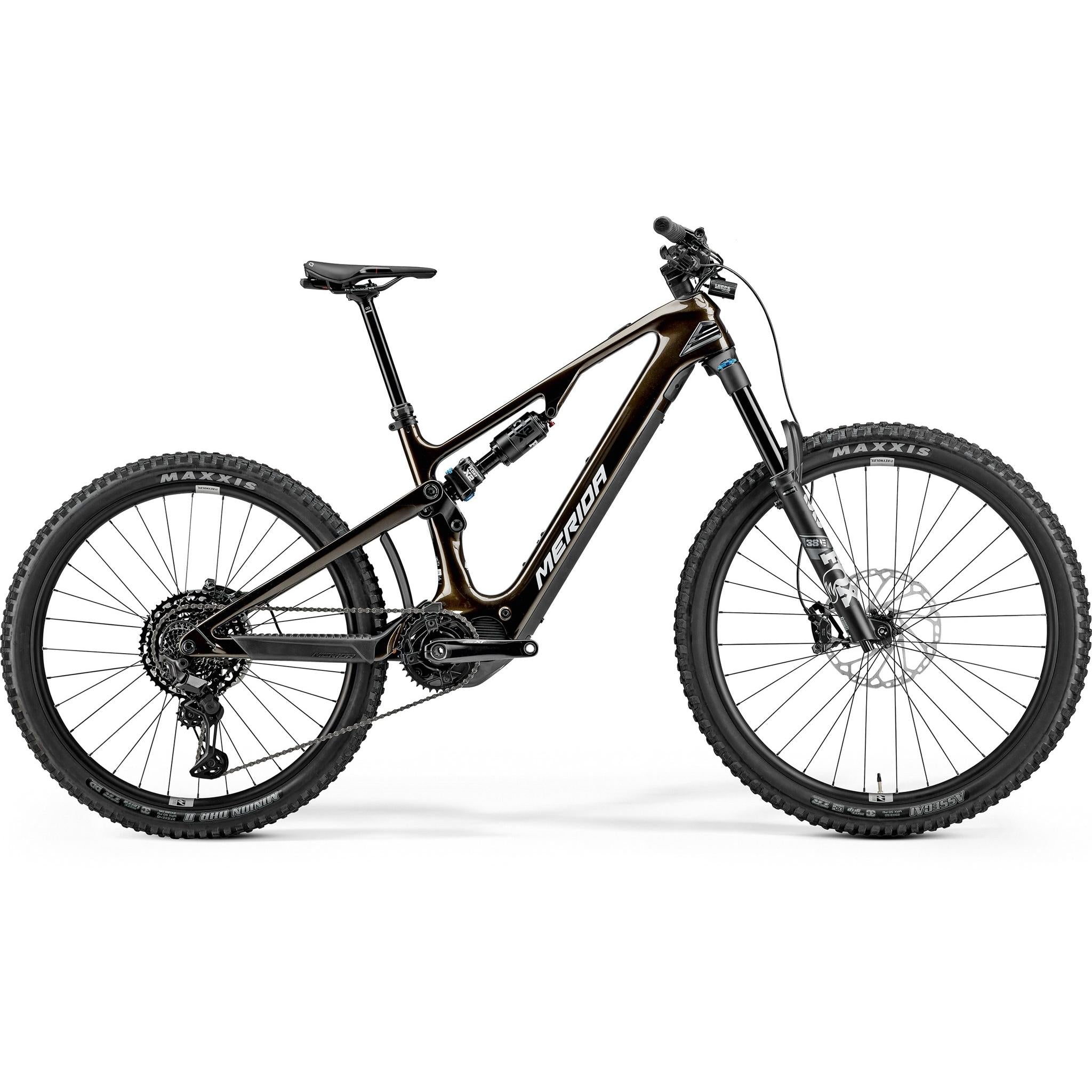 Merida eOne-Sixty 7000 Electric Enduro Bike Guarded Gold/Silver