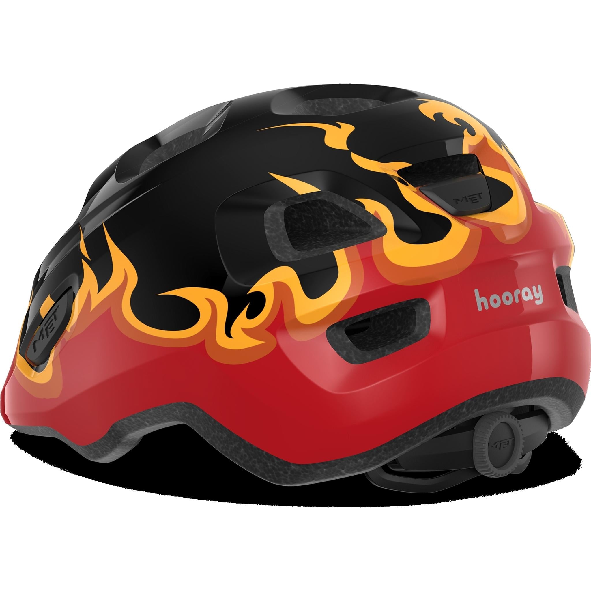Met Hooray Kids Helmet Black Flame
